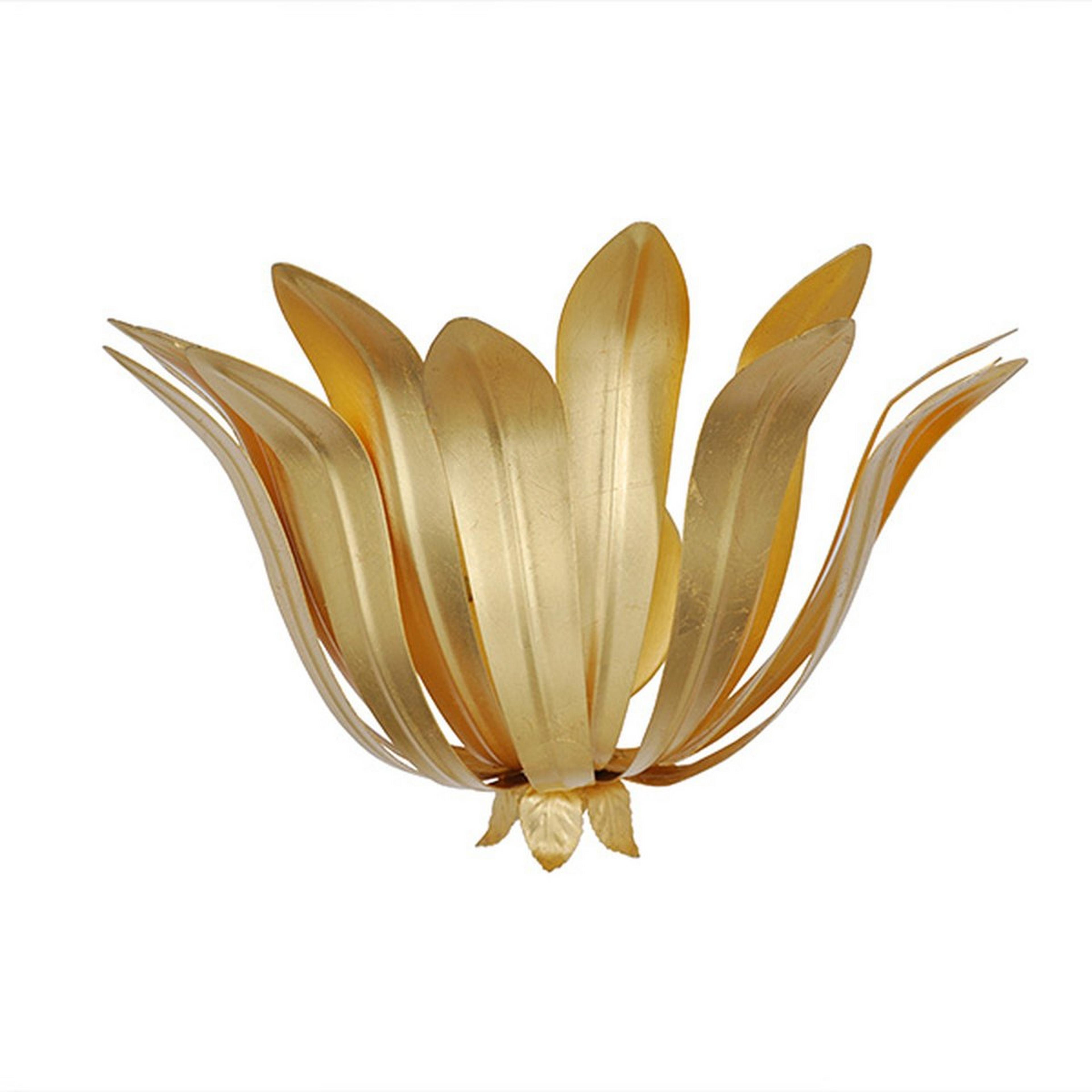 A Marigold Sconce with Gold Leaf color
