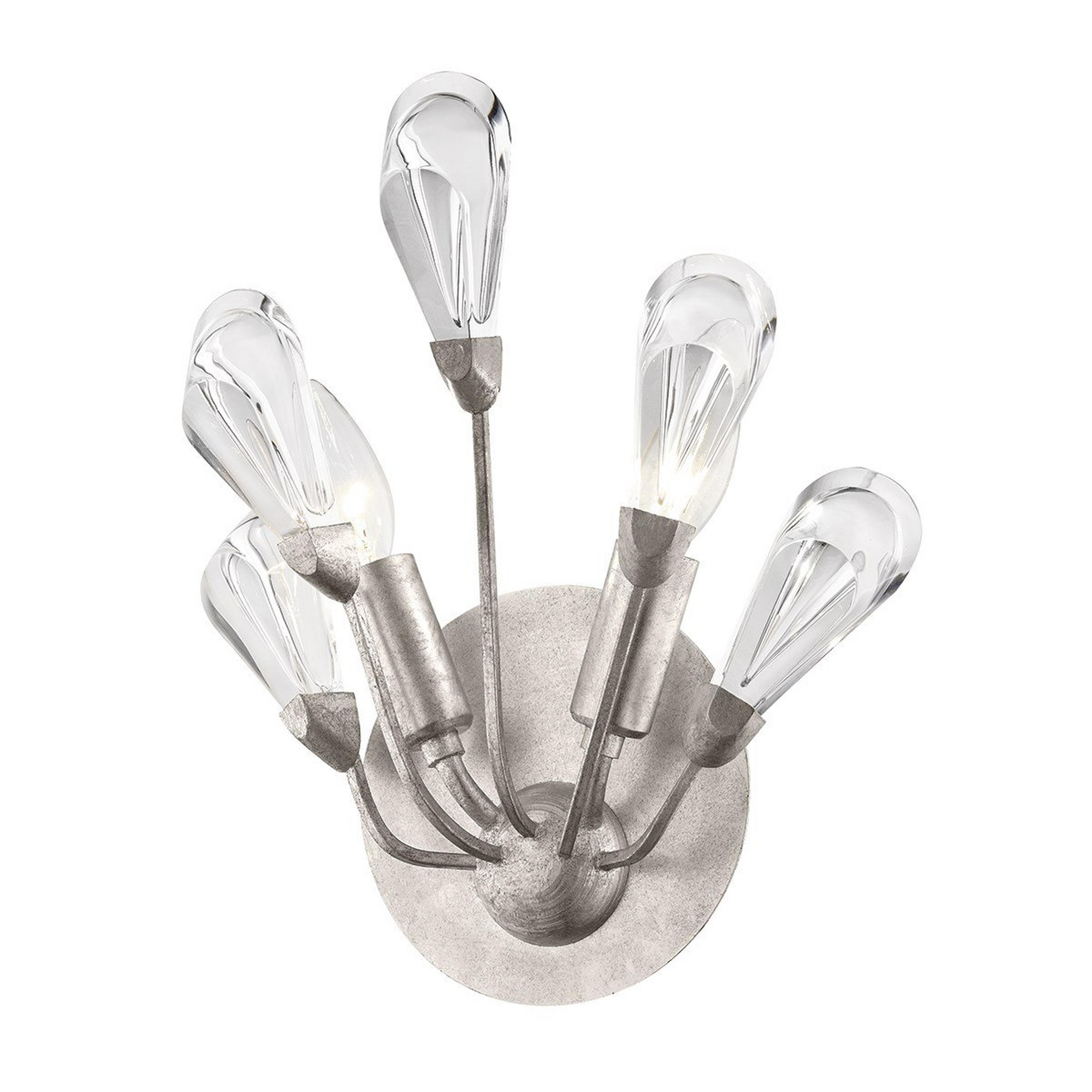 A Crystal Crown Sconce with Silver / Crystal color