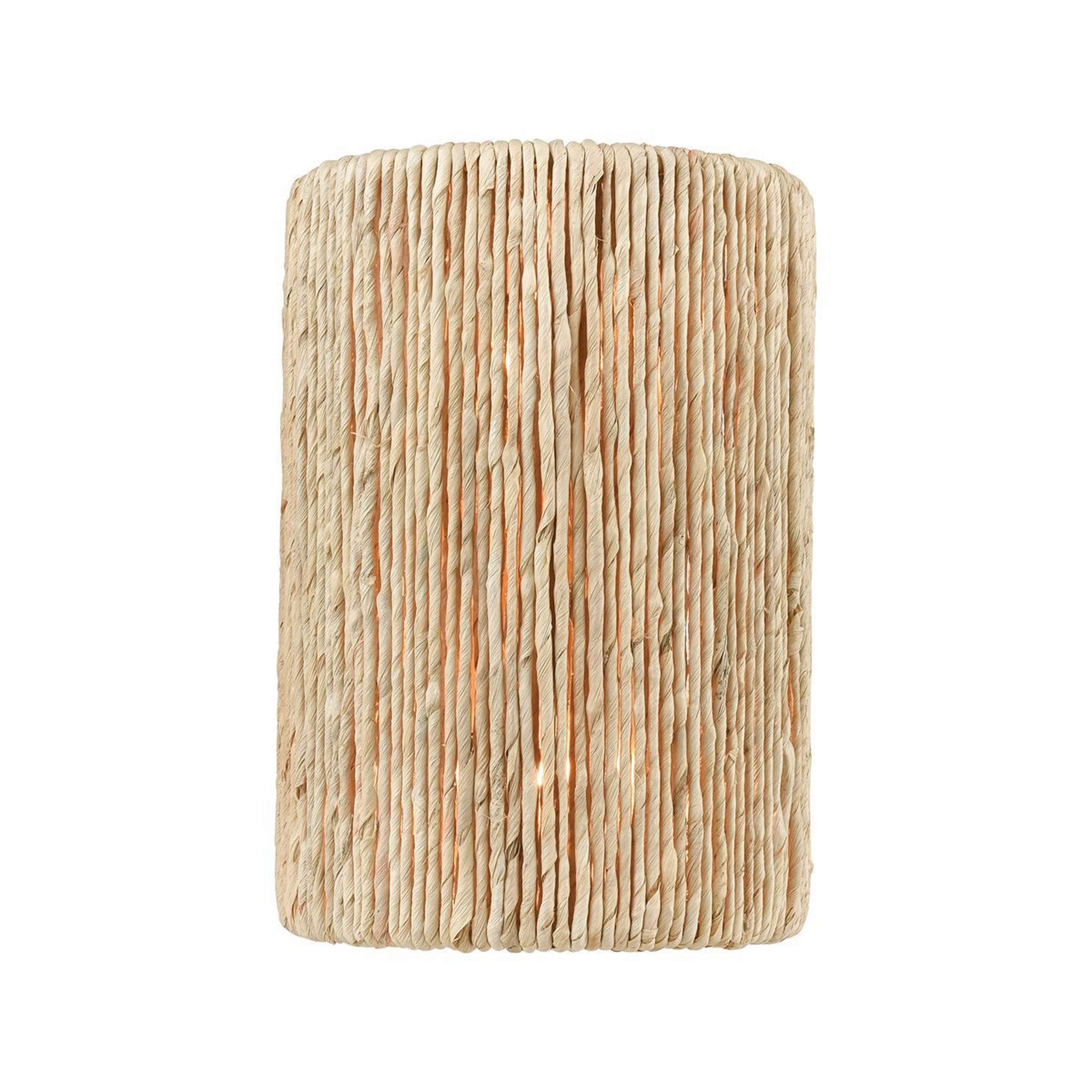 A Copacabana Sconce with Abaca Rope color