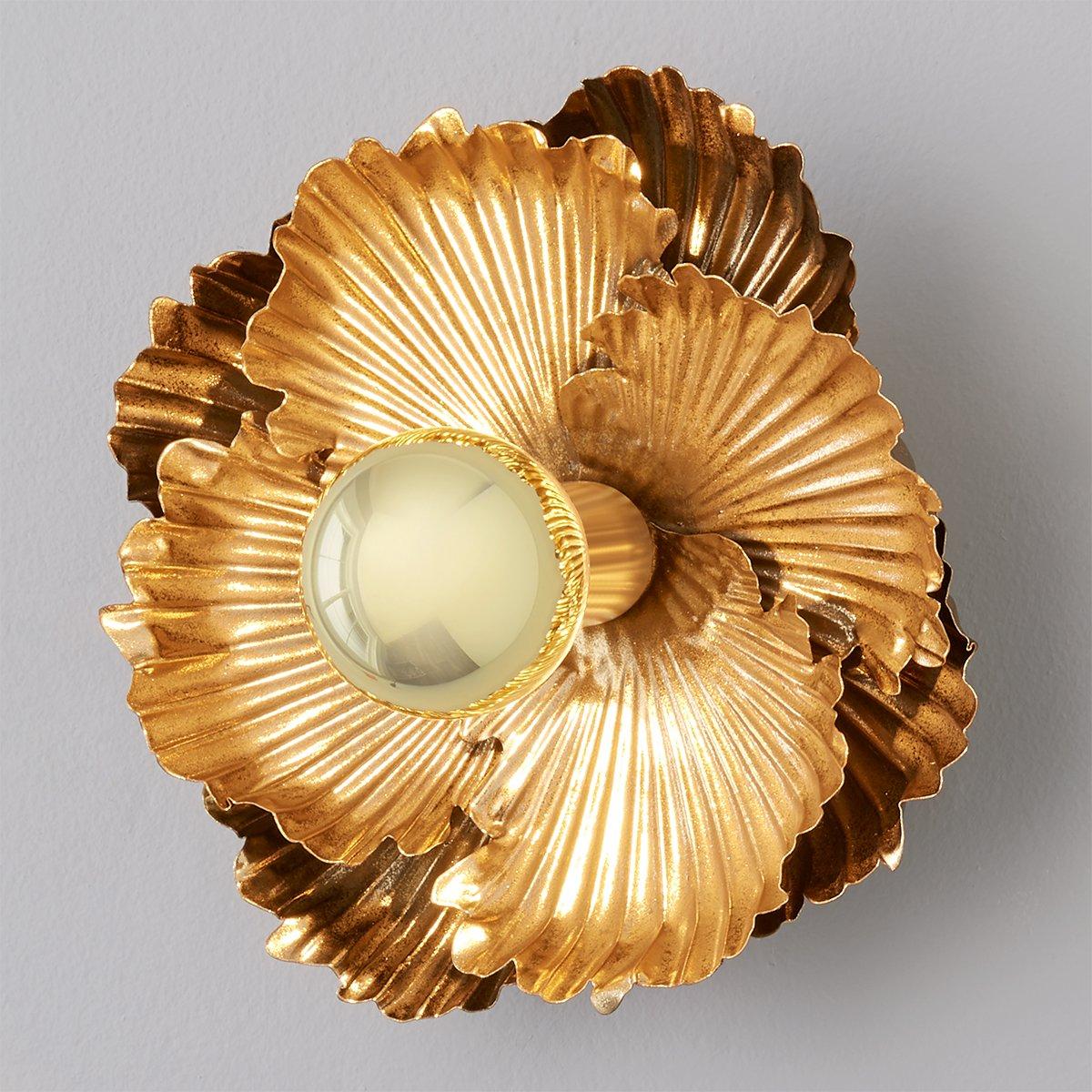 Glam Lotus Flower Sconce