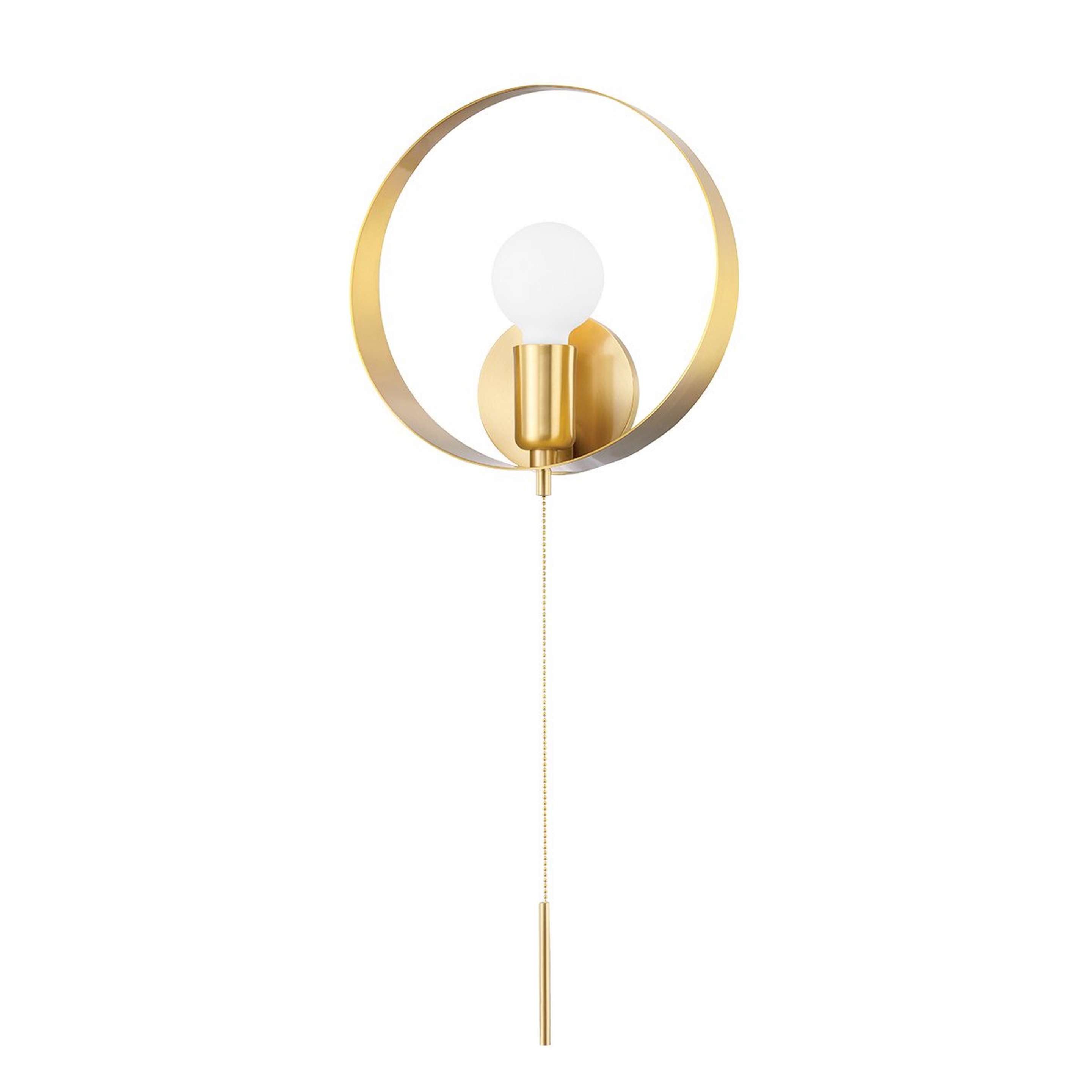 A Caelum Sconce with Aged Brass color