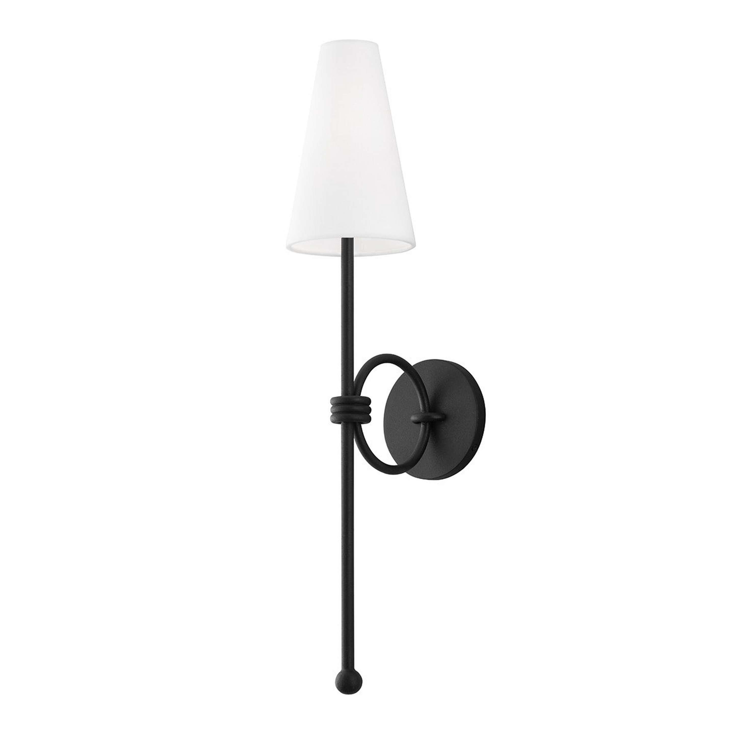 A Lurice Sconce with Textured Black color