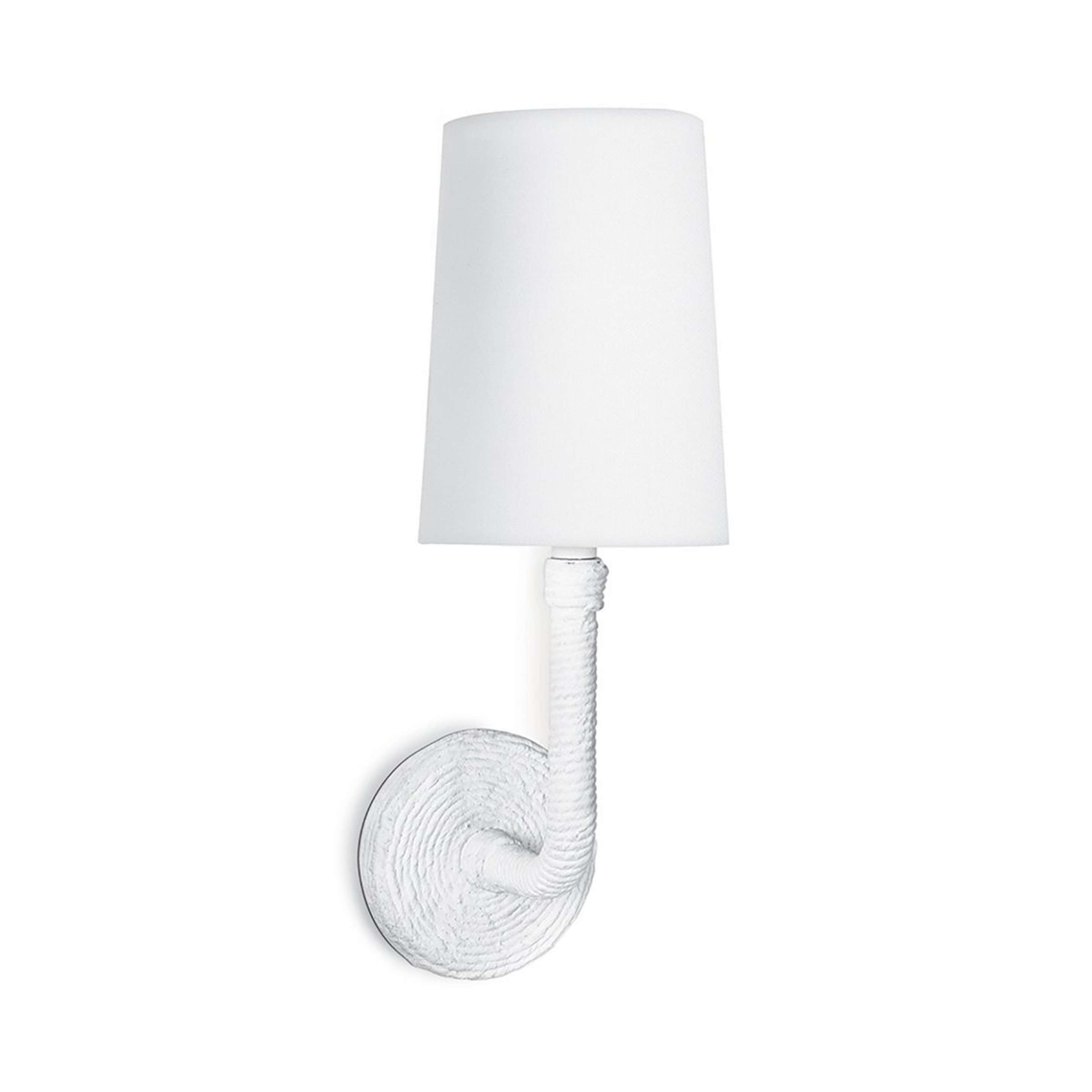 A Theodora Rope Sconce with Textured White Rope color