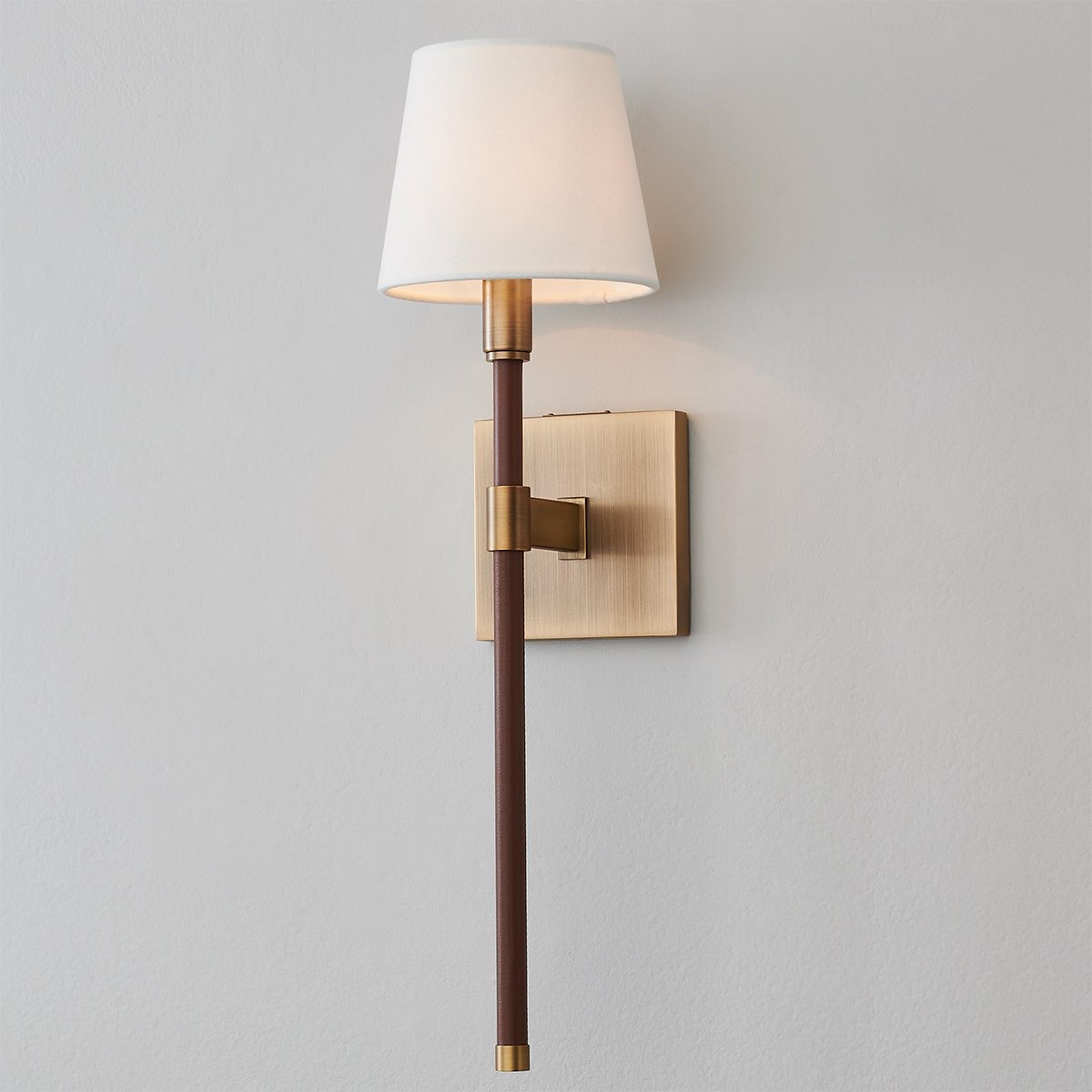 A Lauren Ralph Lauren Katie Sconce with Worn Brass / Saddle Leather color
