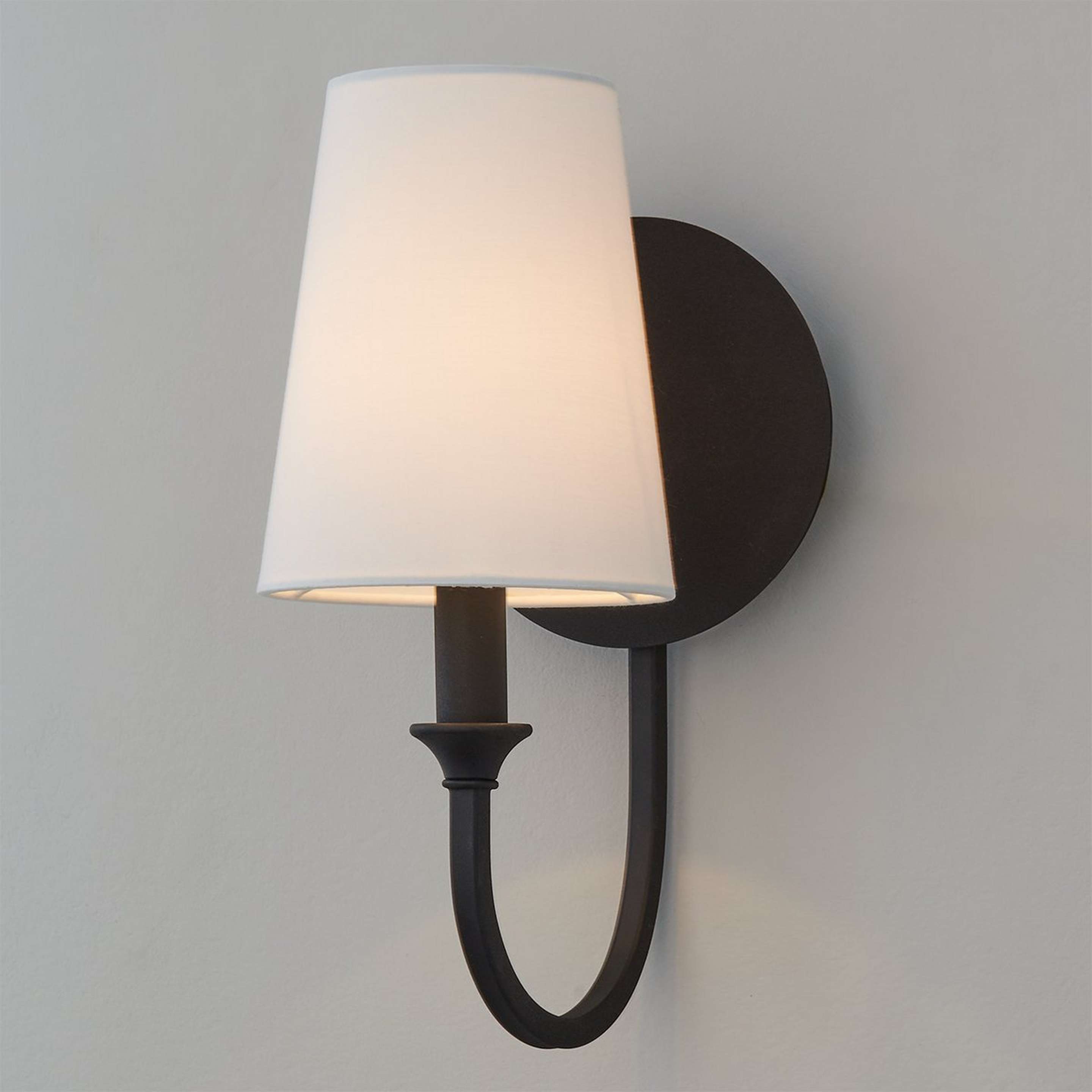 A Gloriosa Single Sconce with Forged Black color