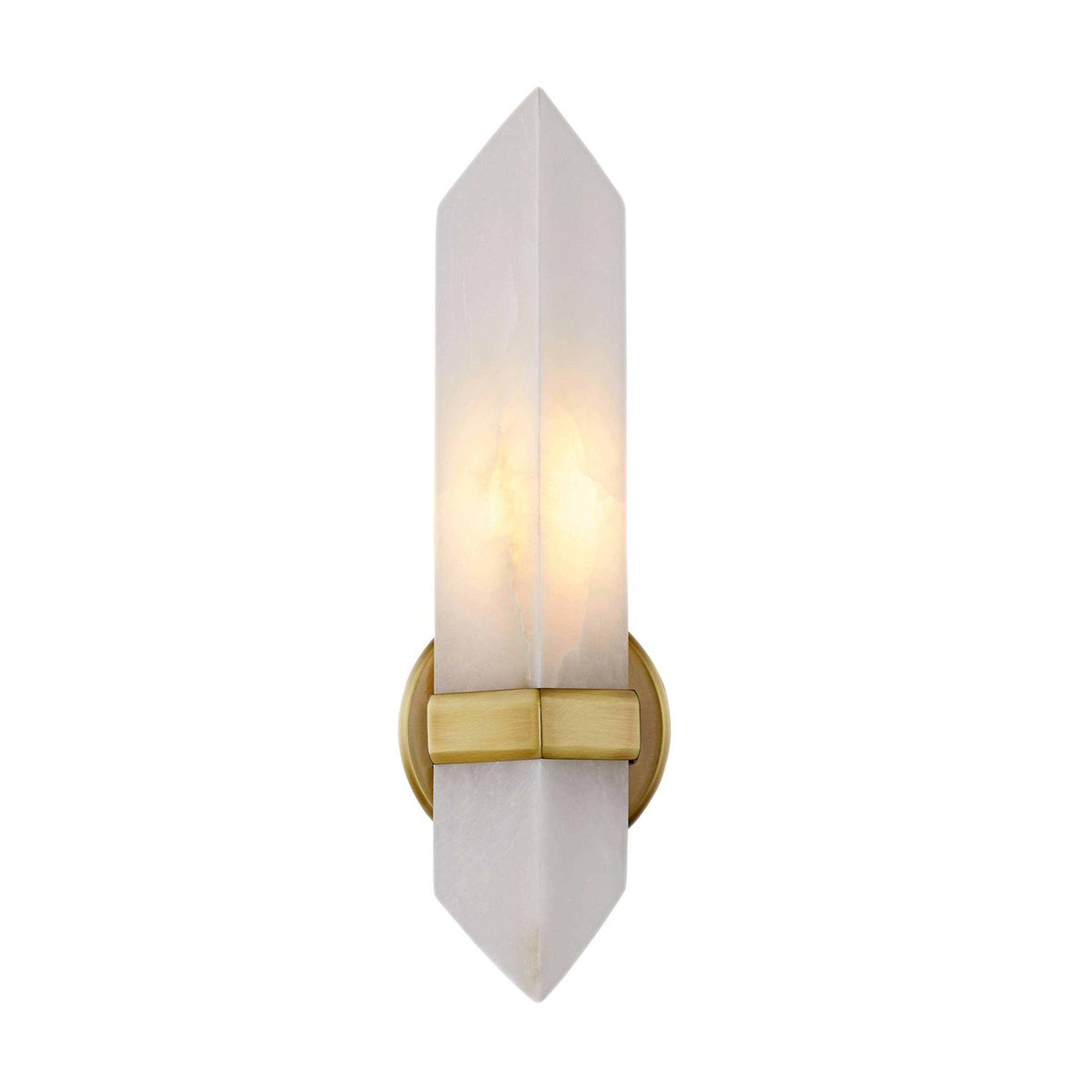 A Yvonia Sconce with Vintage Brass / Alabaster color