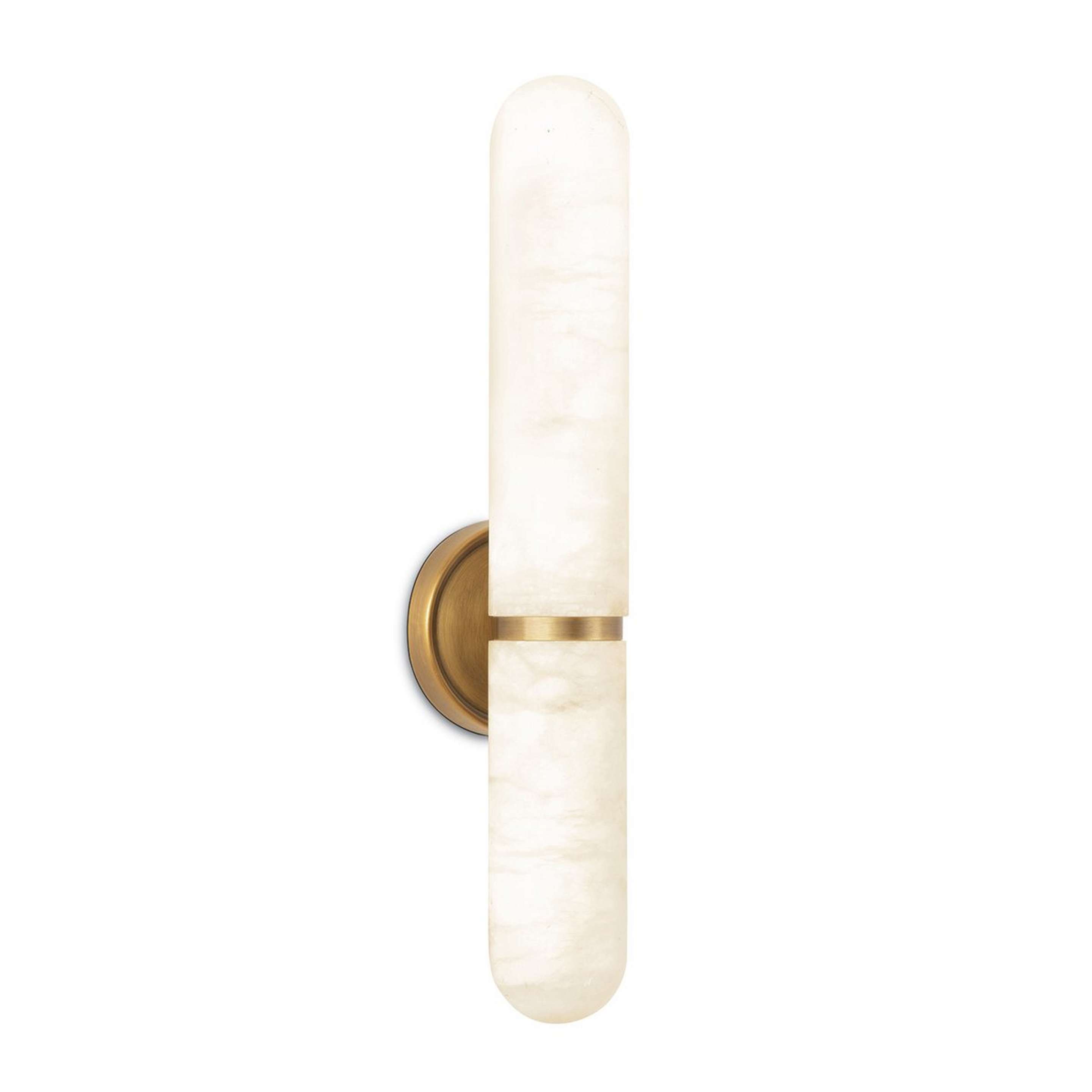A Camoz Sconce - Large with Natural Brass / Alabaster color
