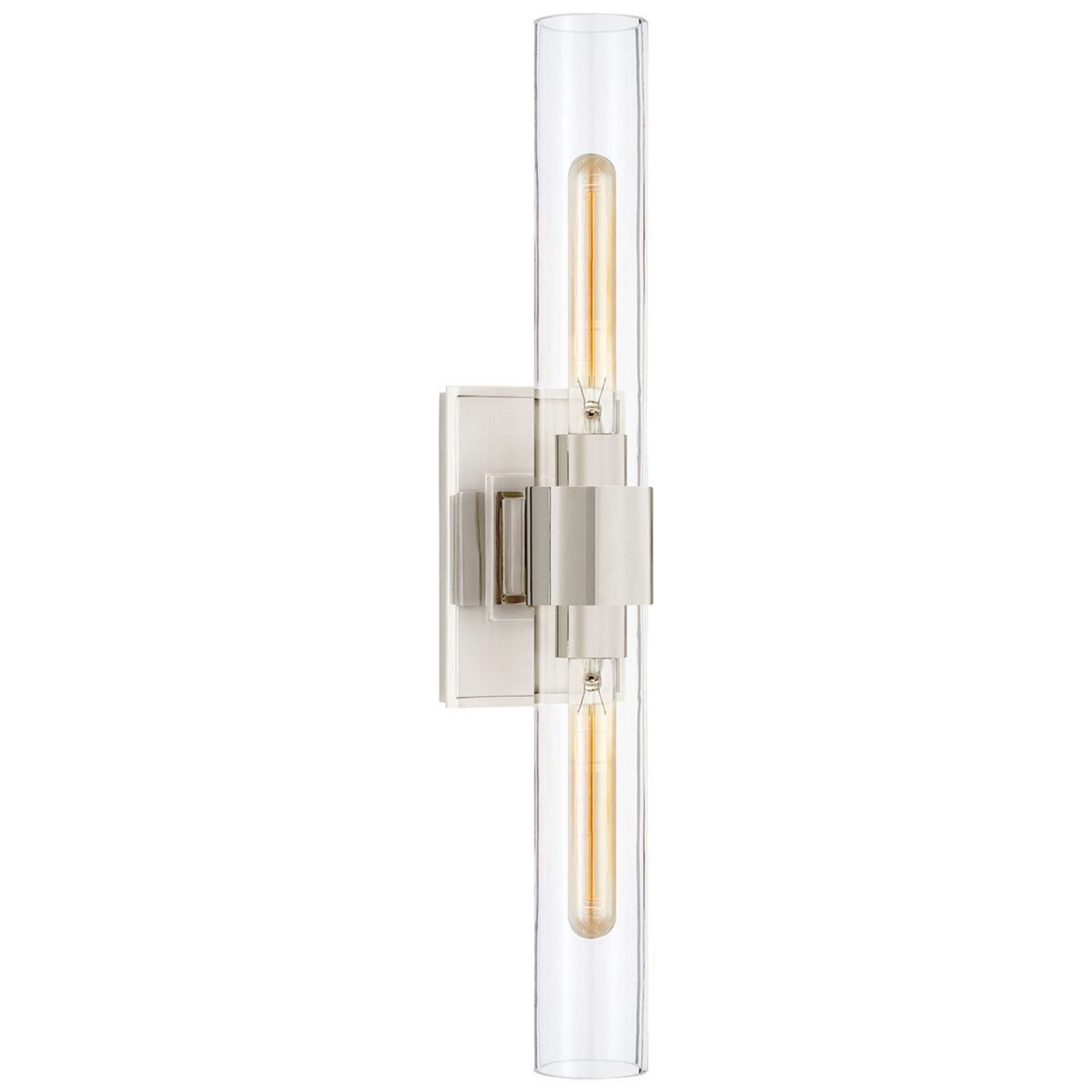 A Ignis Sconce with Polished Nickel / Clear Glass color
