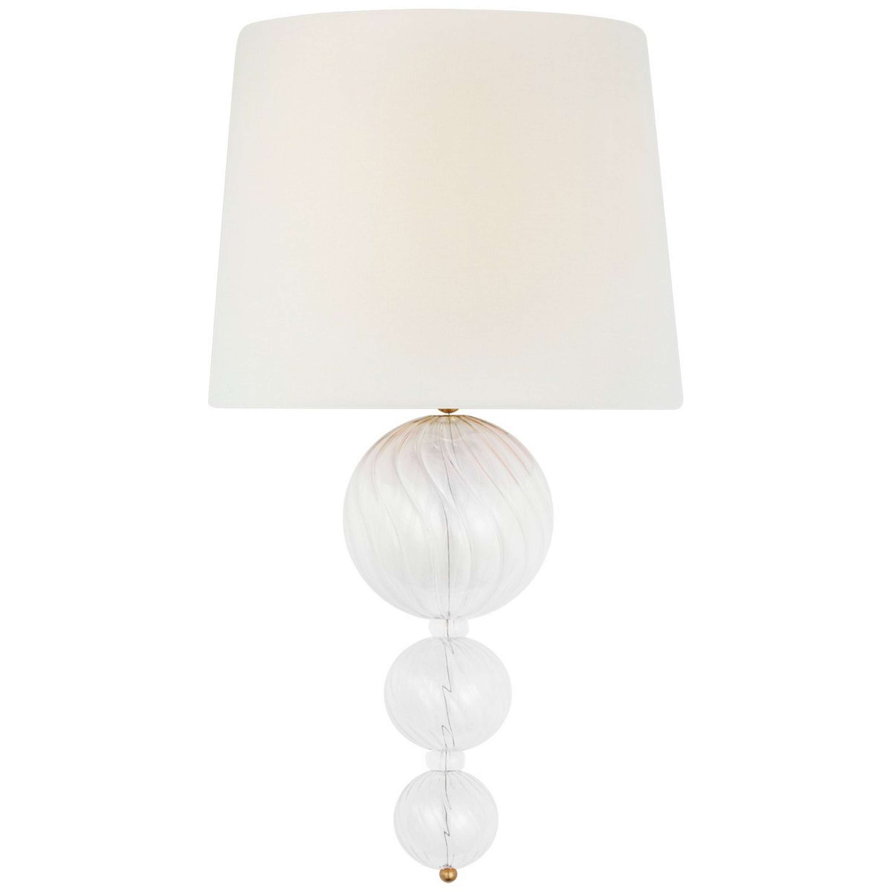 A Amalia Sconce with Aged Gold / Clear Glass color