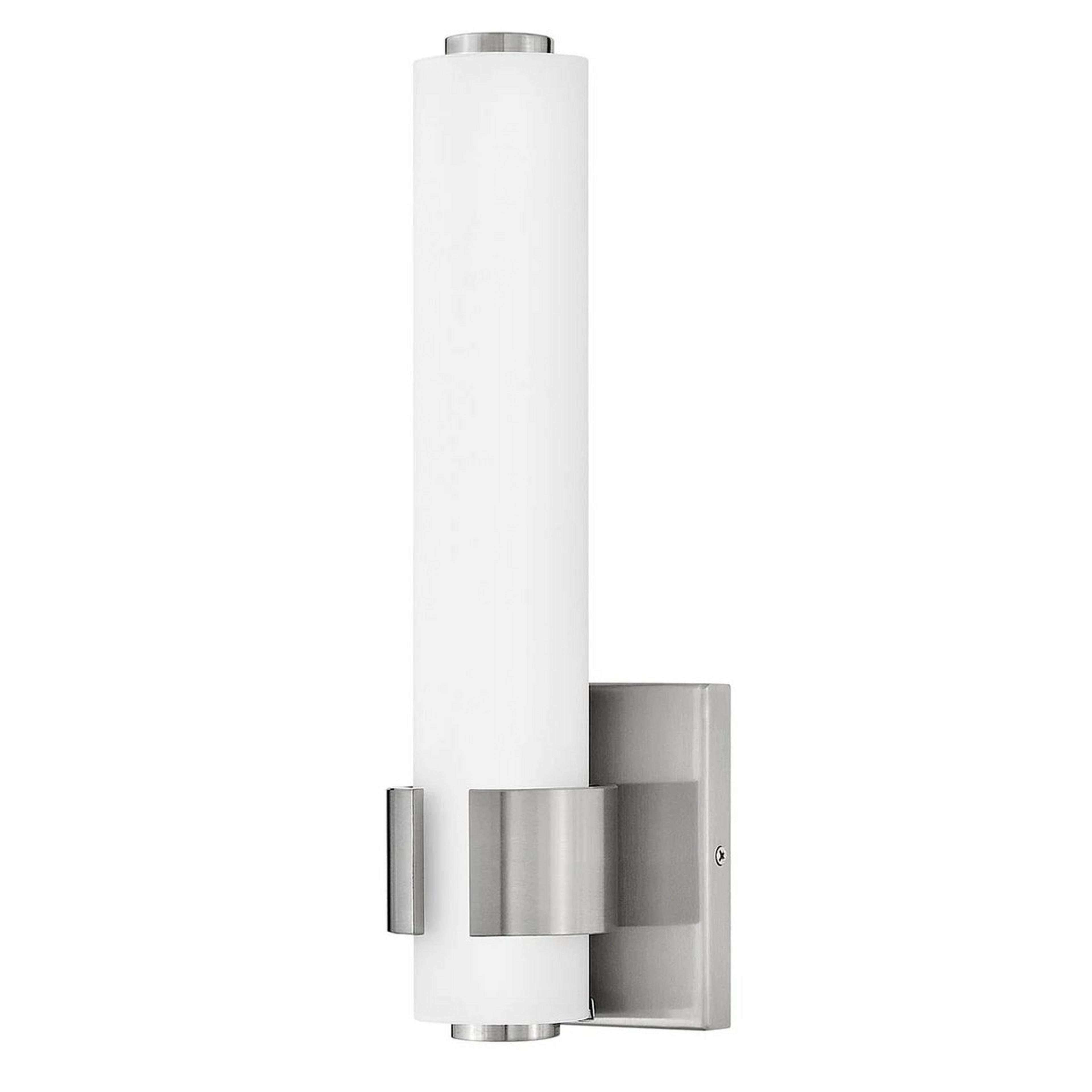 A Zariah LED Bath Sconce with Brushed Nickel / Opal Glass color