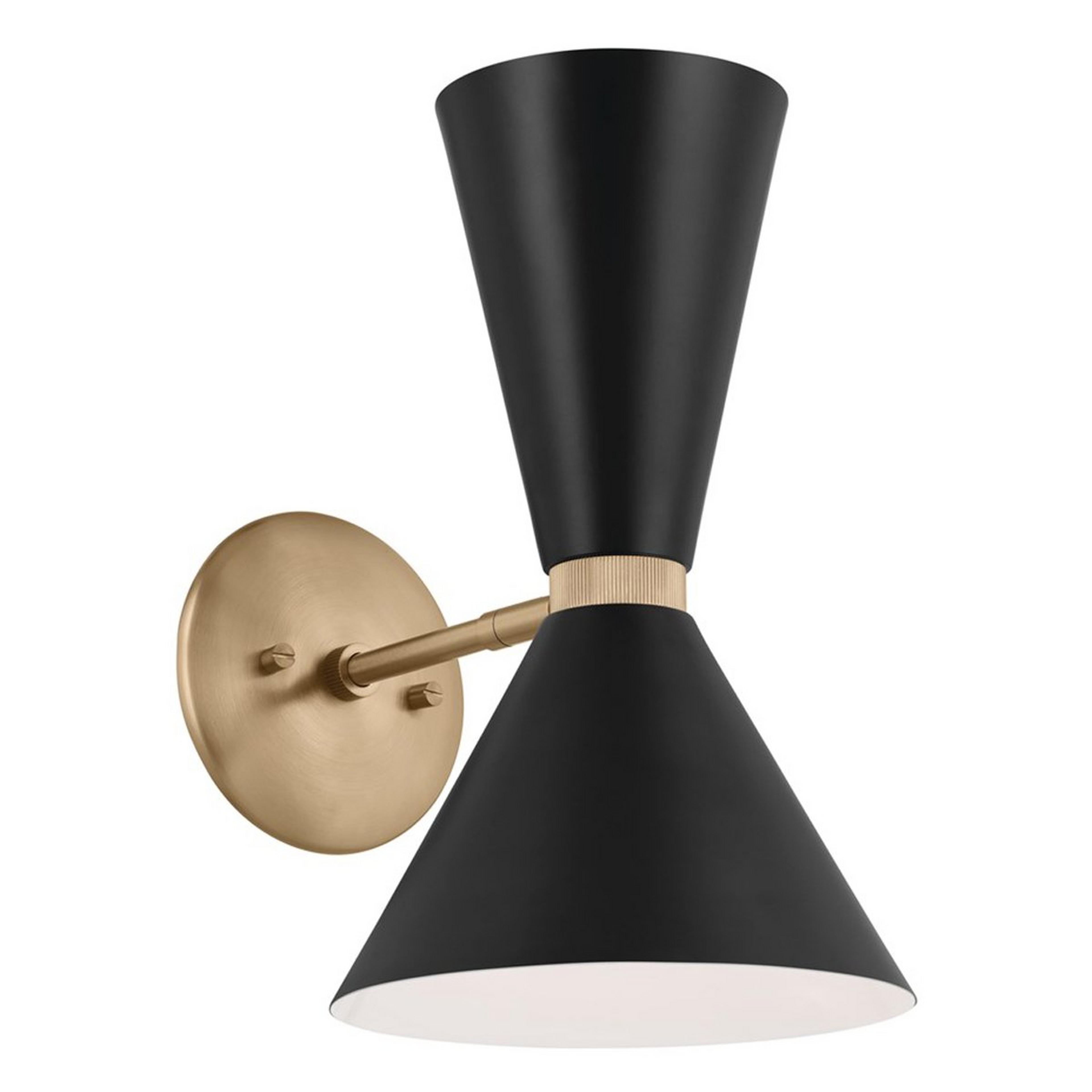 A Cecil Sconce with Champagne Bronze / Black color