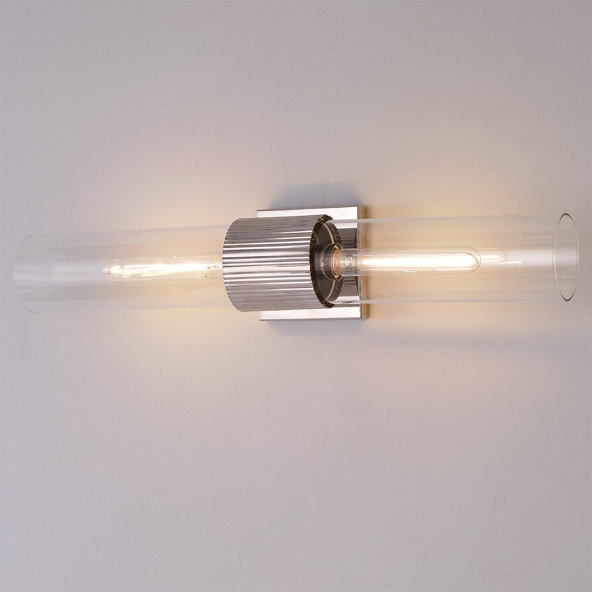 Mirza Clear Glass Bath Sconce - 2 Light | Shades of Light