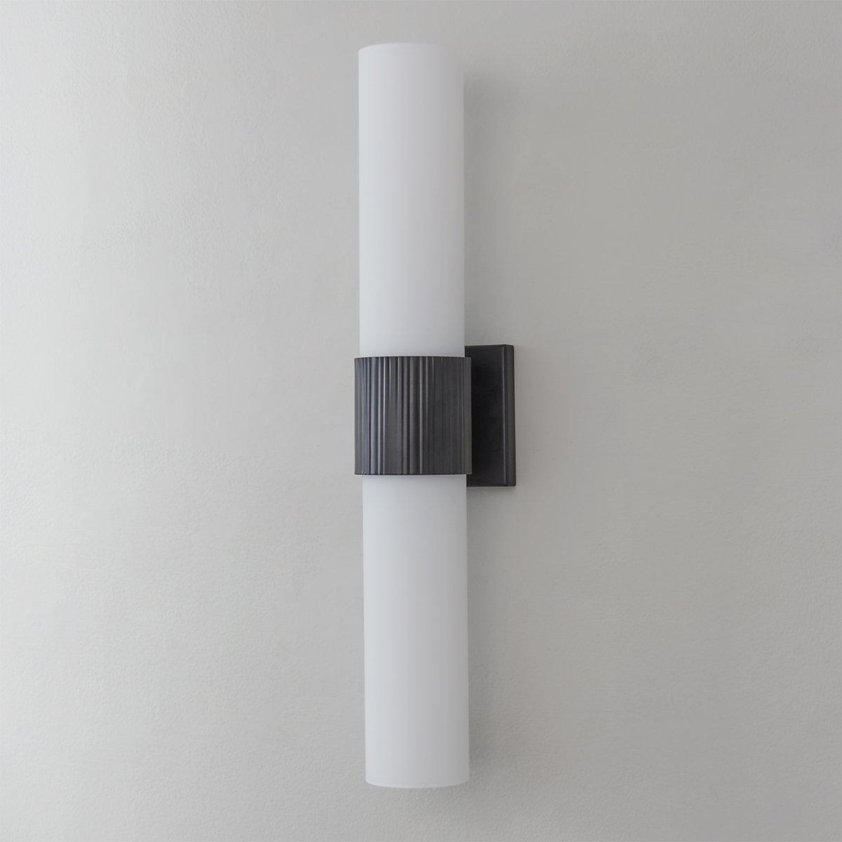 Mirza Opal Glass Bath Sconce - 2 Light | Shades of Light