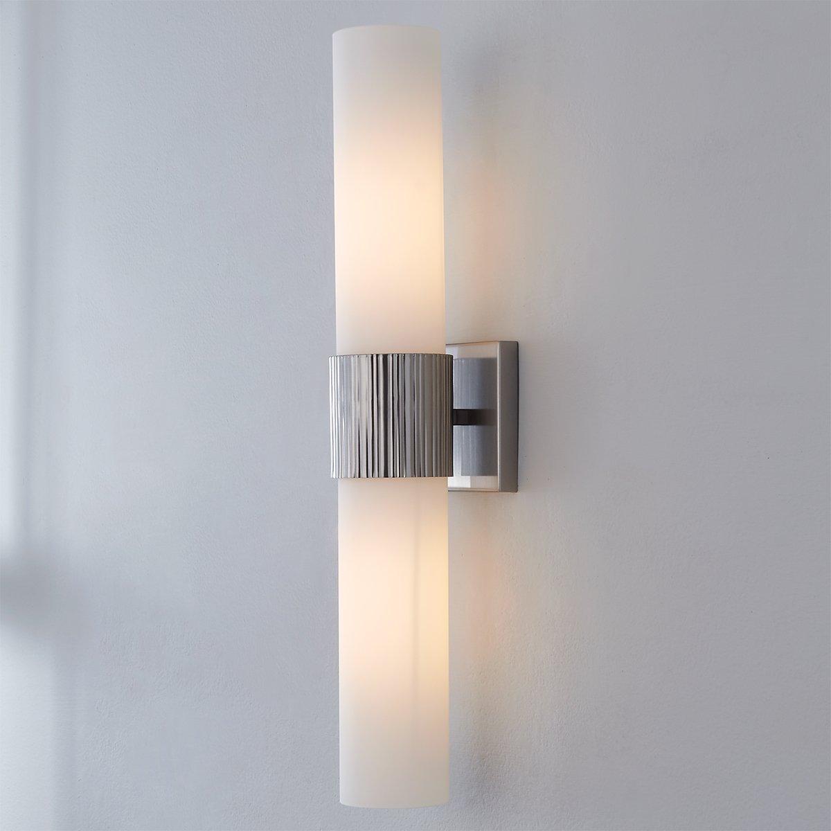 Xaviero Glass Vanity Light - 2 Light - Opal | Shades of Light
