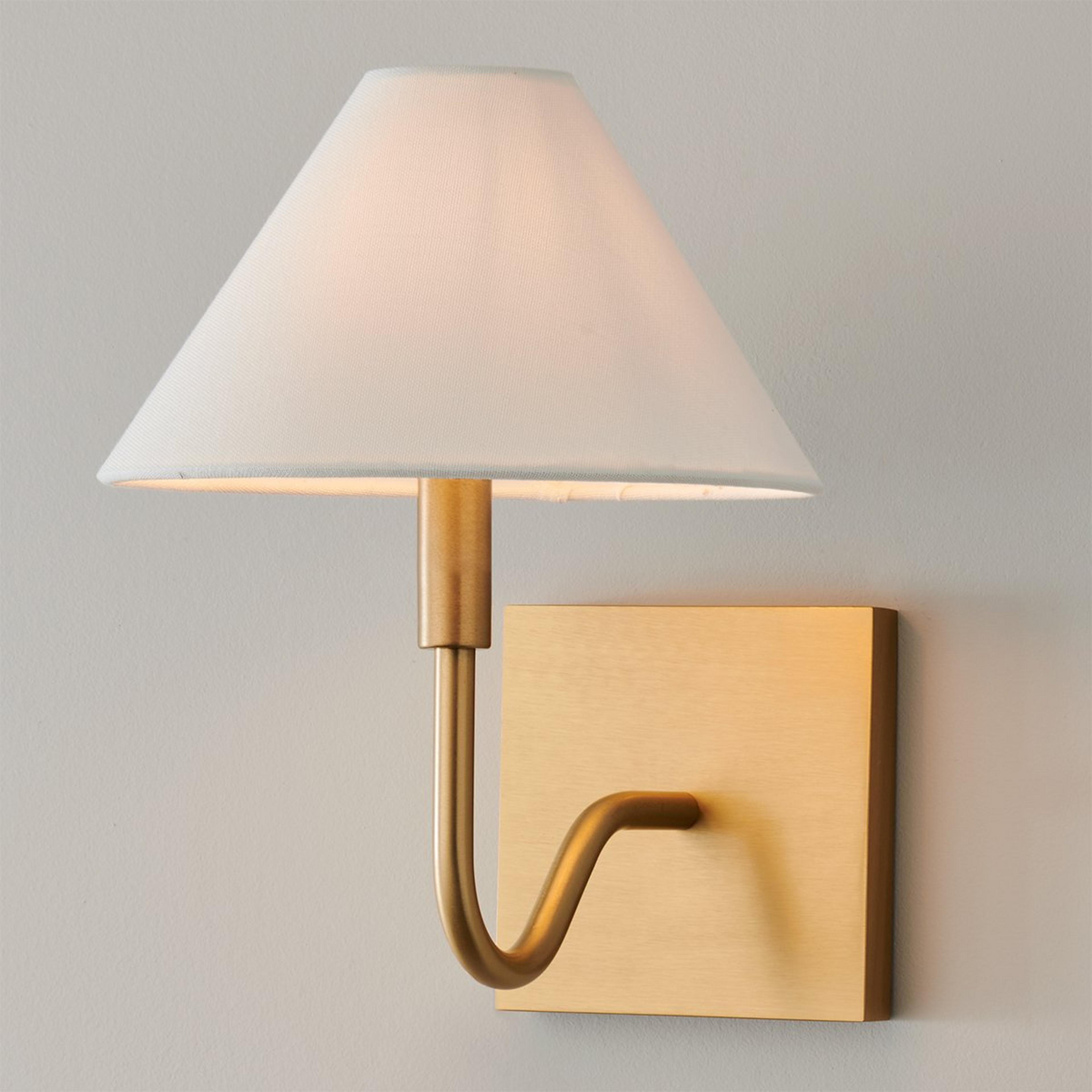 A Eldon Sconce with Satin Brass color
