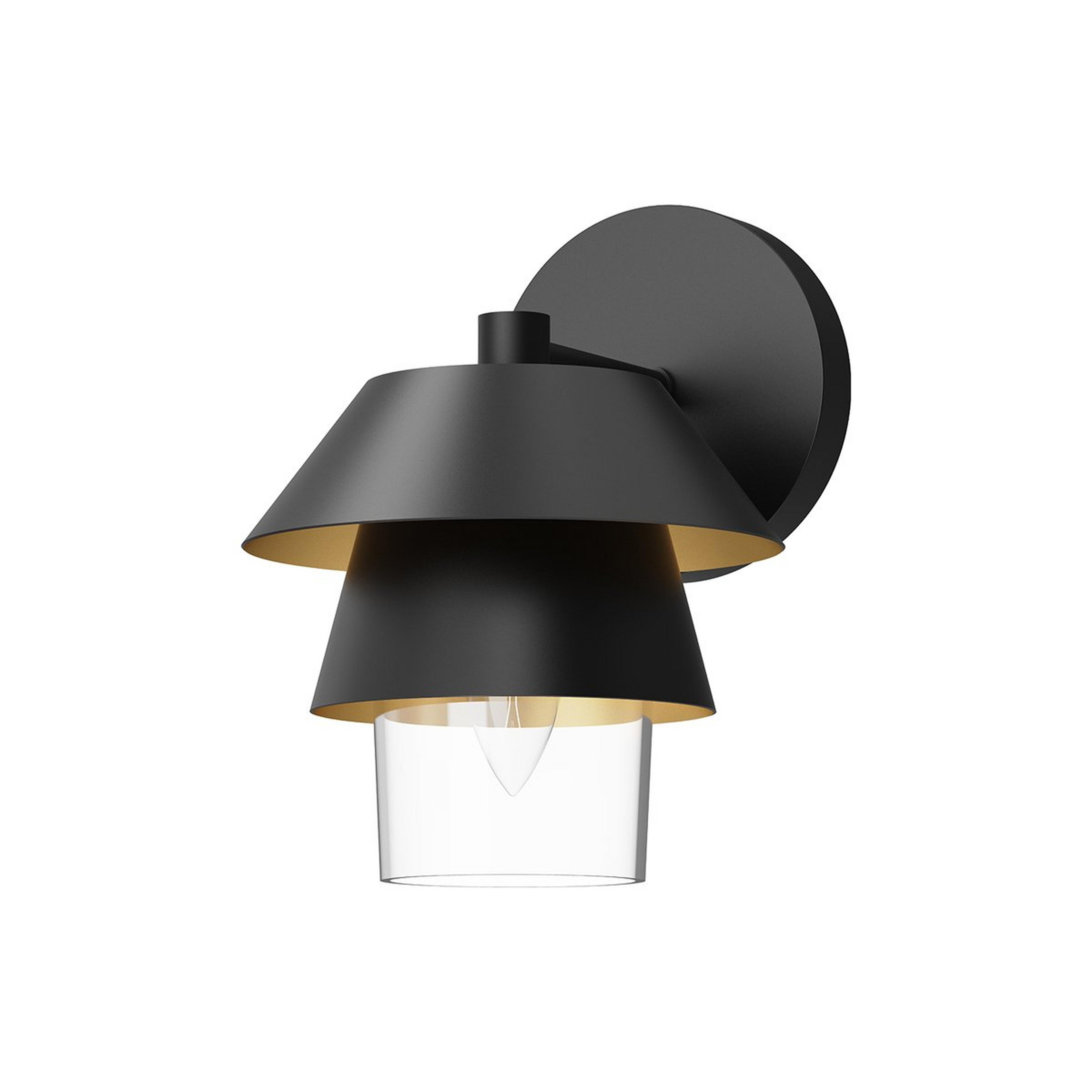 A Okayama Sconce with Matte Black / Gold  color