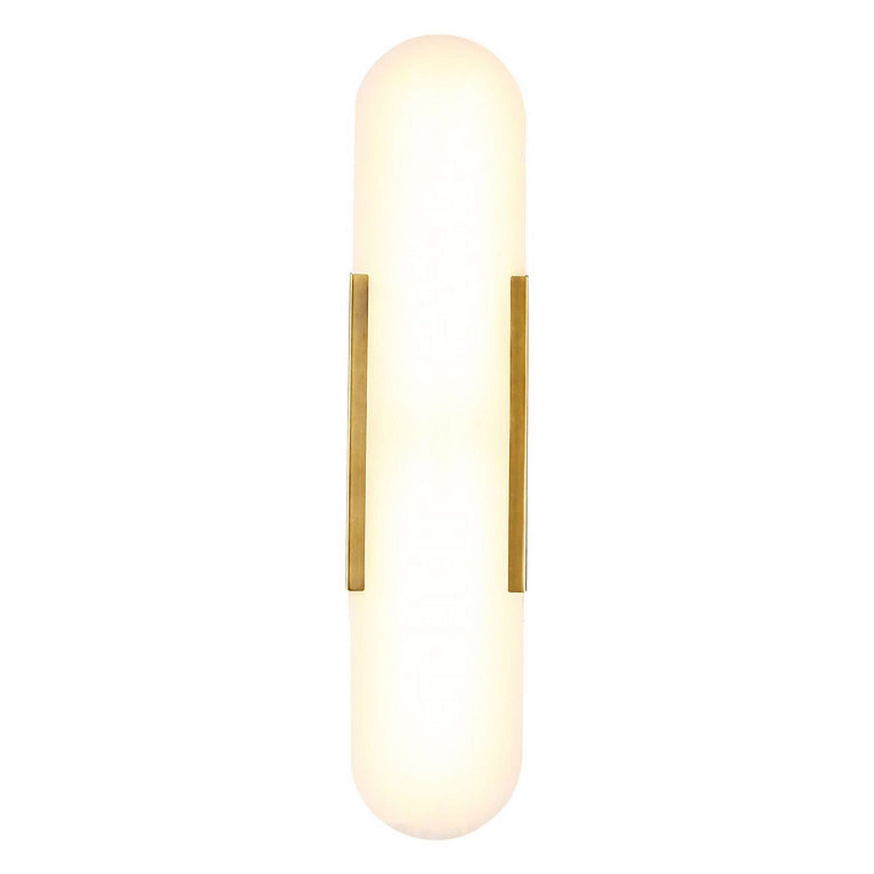 A Ahmet LED Sconce with Antique Brass / Alabaster color