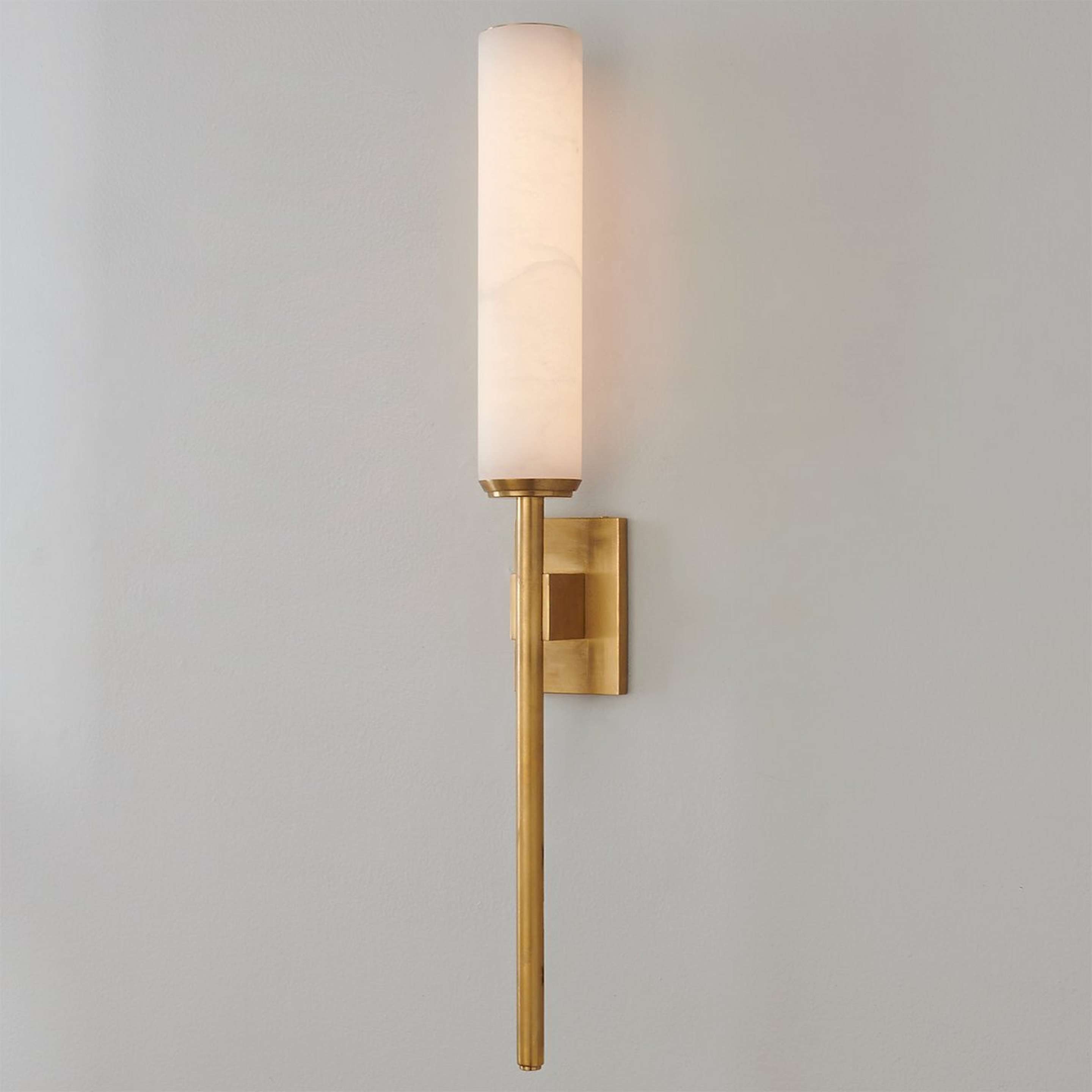 A Weser Sconce with Vintage Brass / Alabaster color