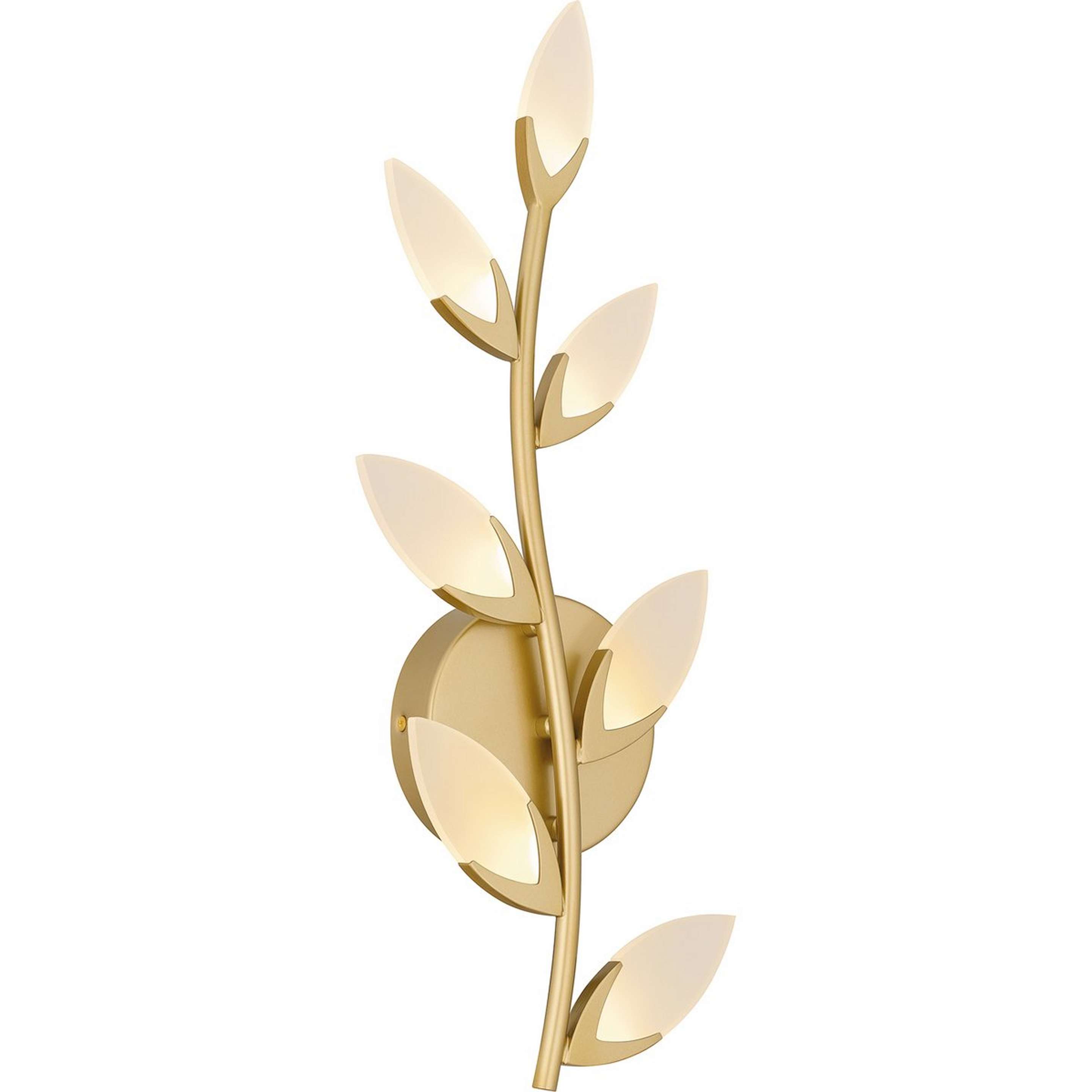 A Fern LED Sconce with Soft Gold color