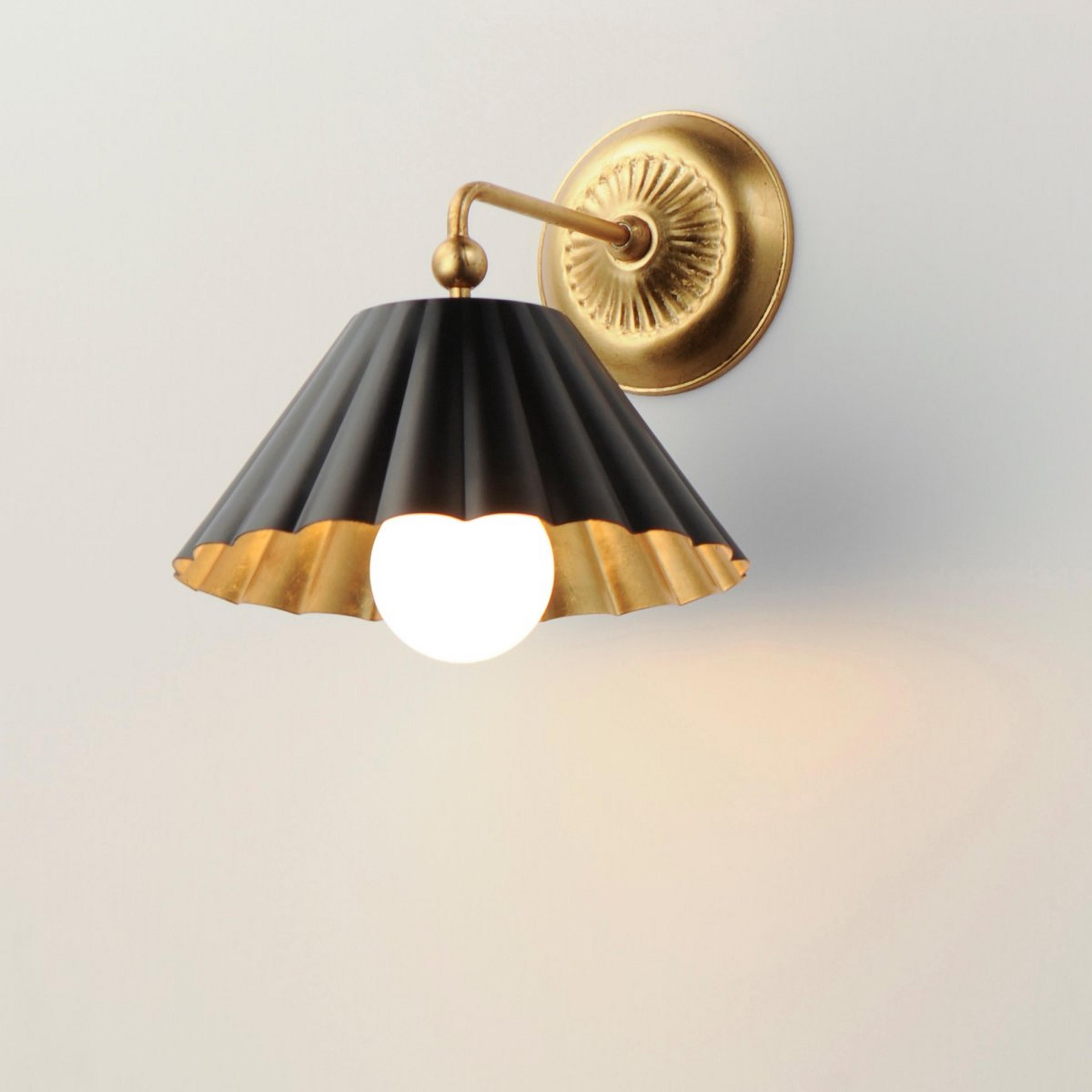 A Sarah Grace Sconce with Gold / Black color