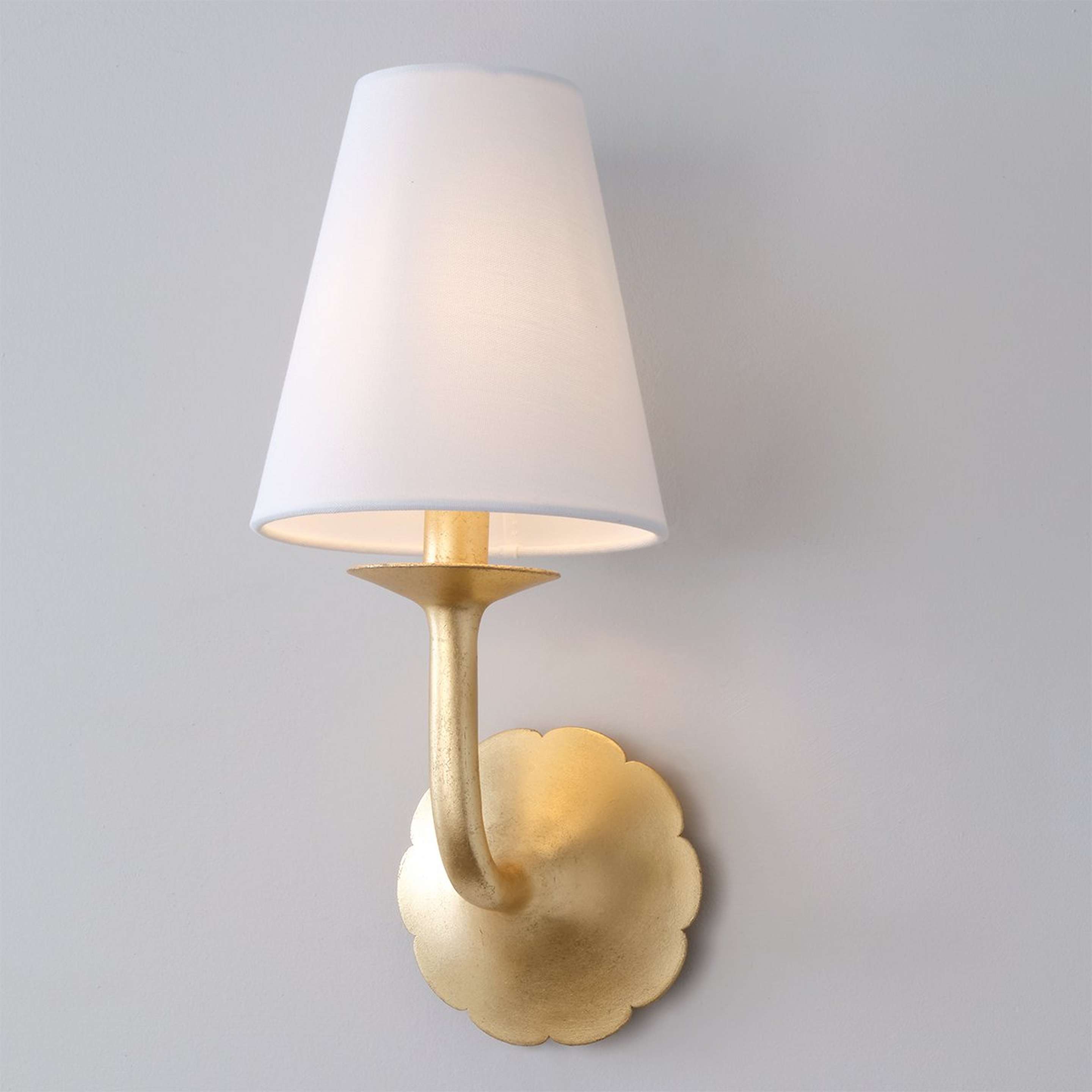 A Jackman Sconce with Gold Leaf / White color