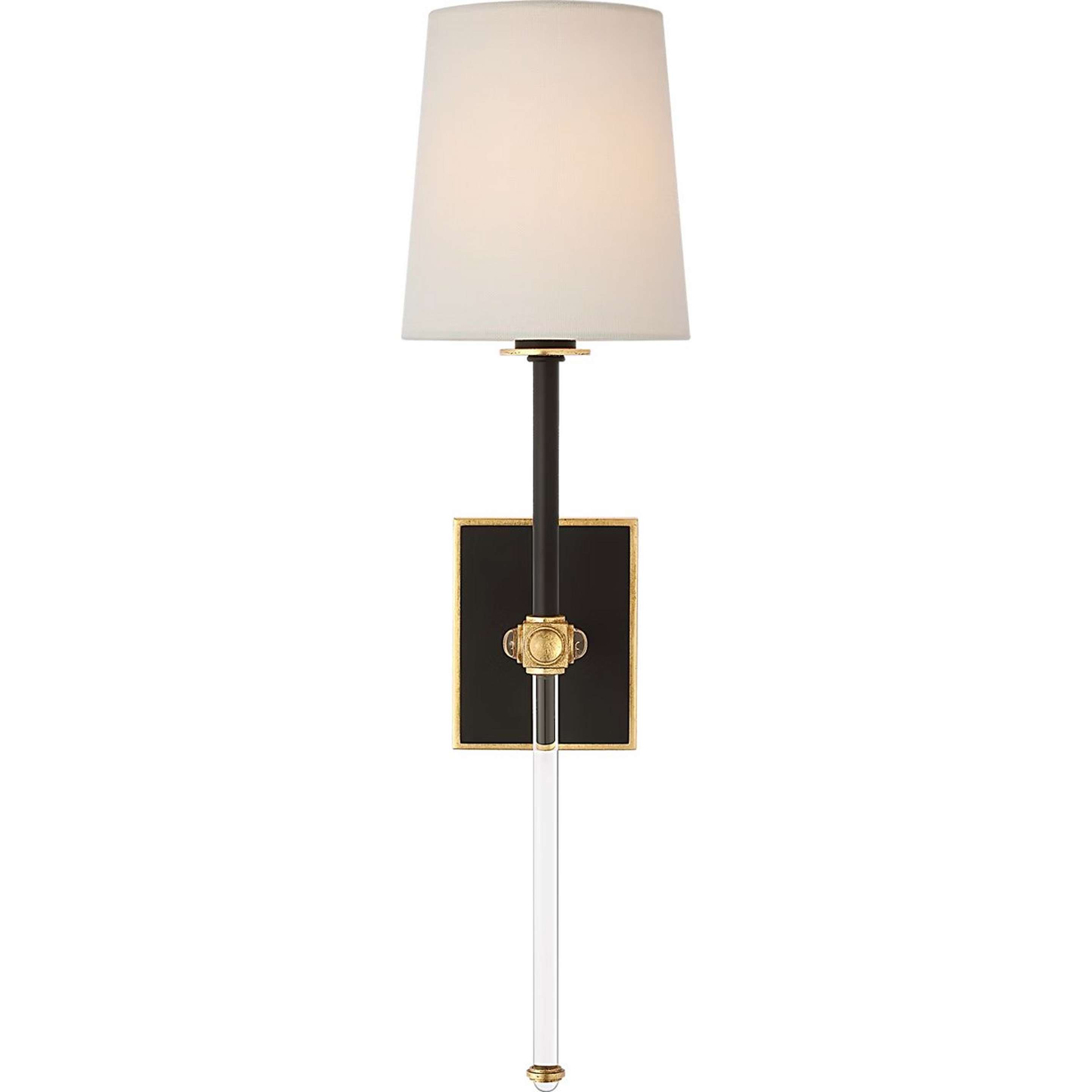 A Molly Rechargeable LED Cordless Sconce with Matte Black / Clear color