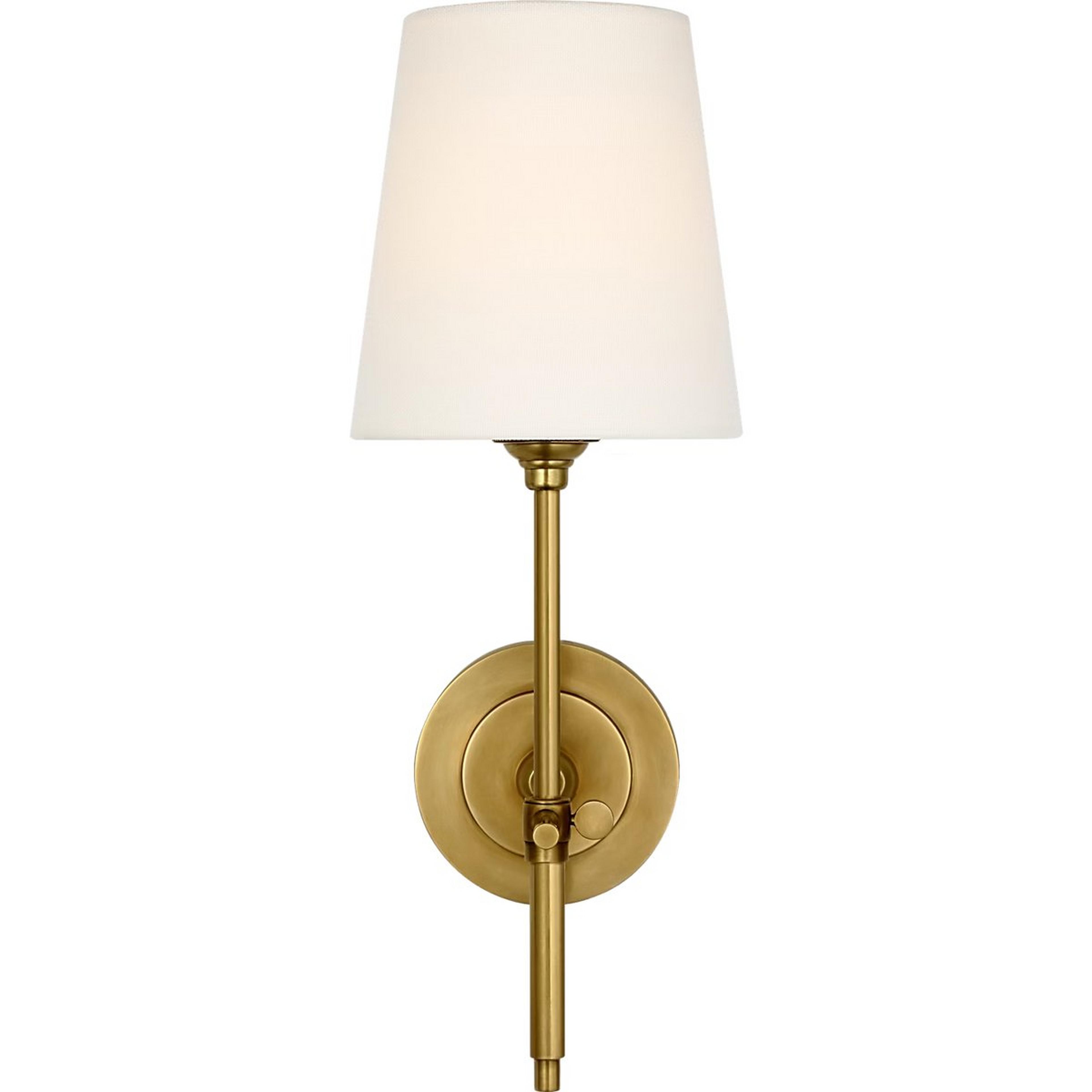 A Soho Rechargeable LED Cordless Sconce with Antique Brass color