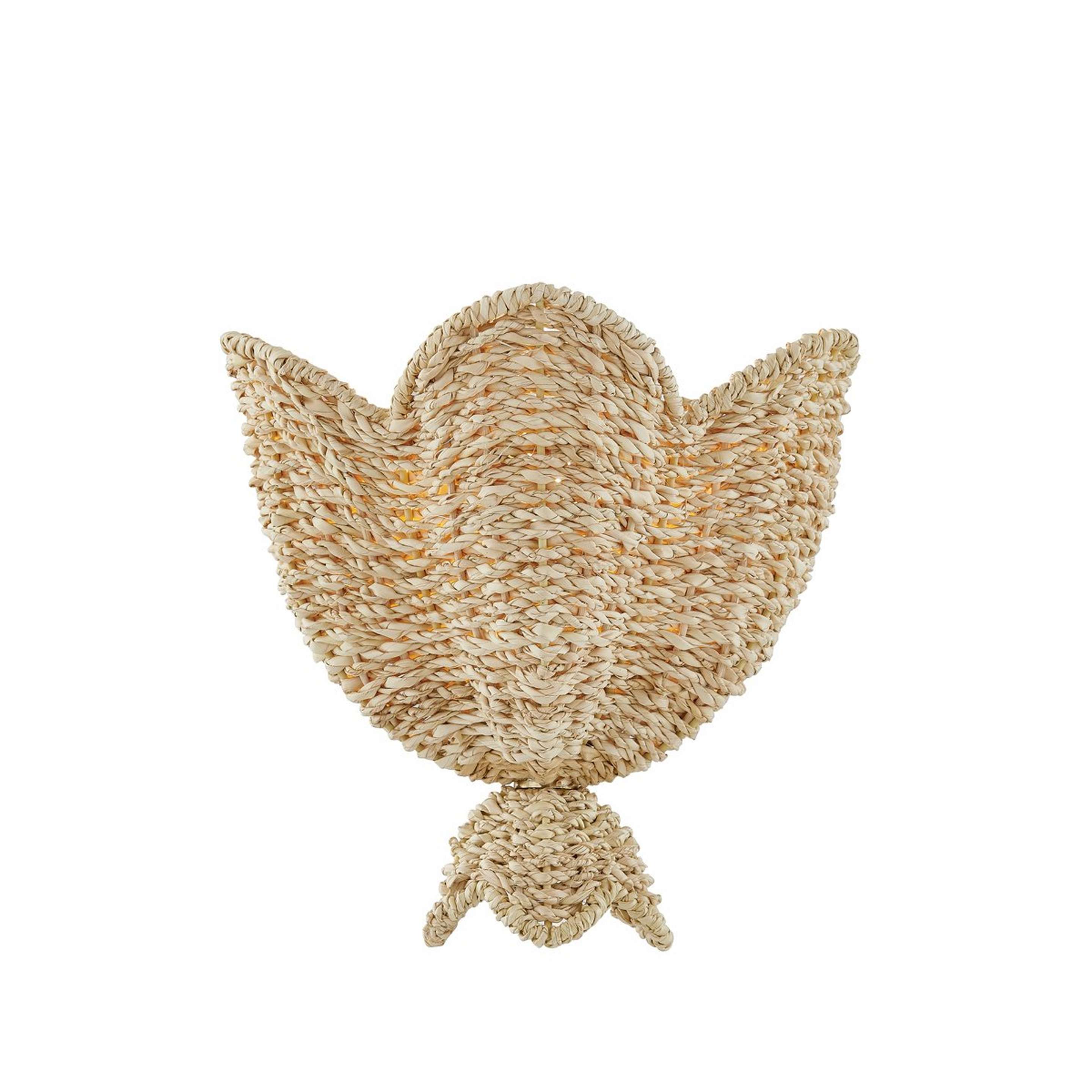 A Akoni Sconce with Aged Brass / Natural Wicker color