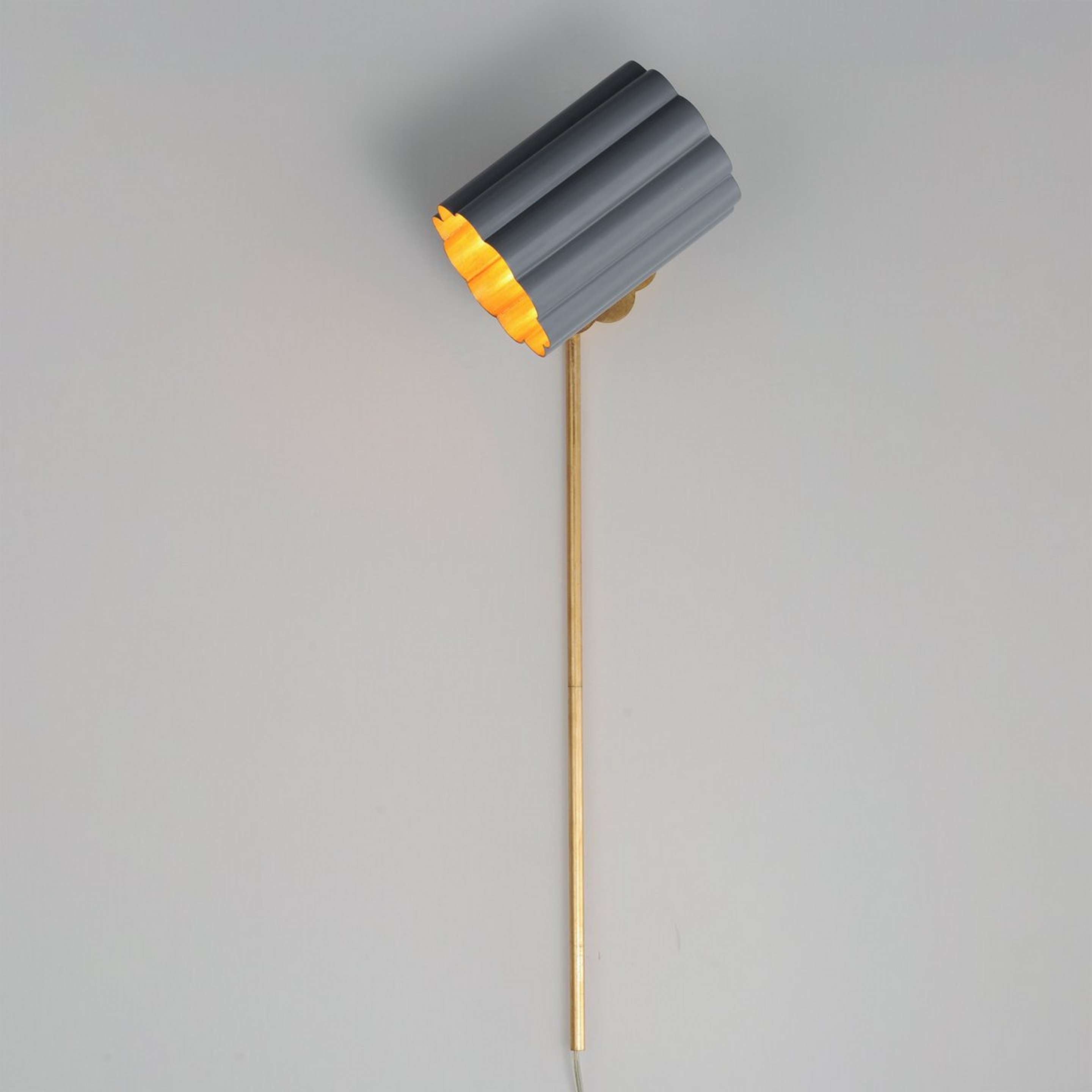 A Sarah Grace Swing Arm Sconce with Gold Leaf / Gray color