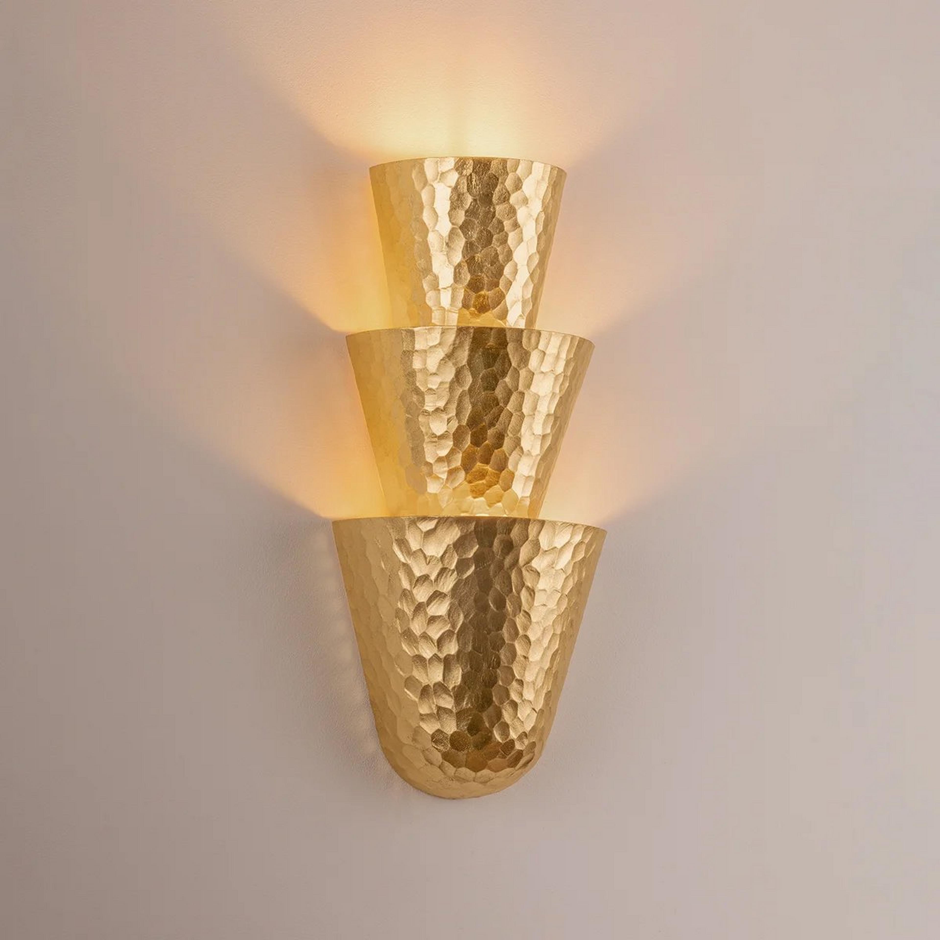 A Solidago Sconce with Gold Leaf color