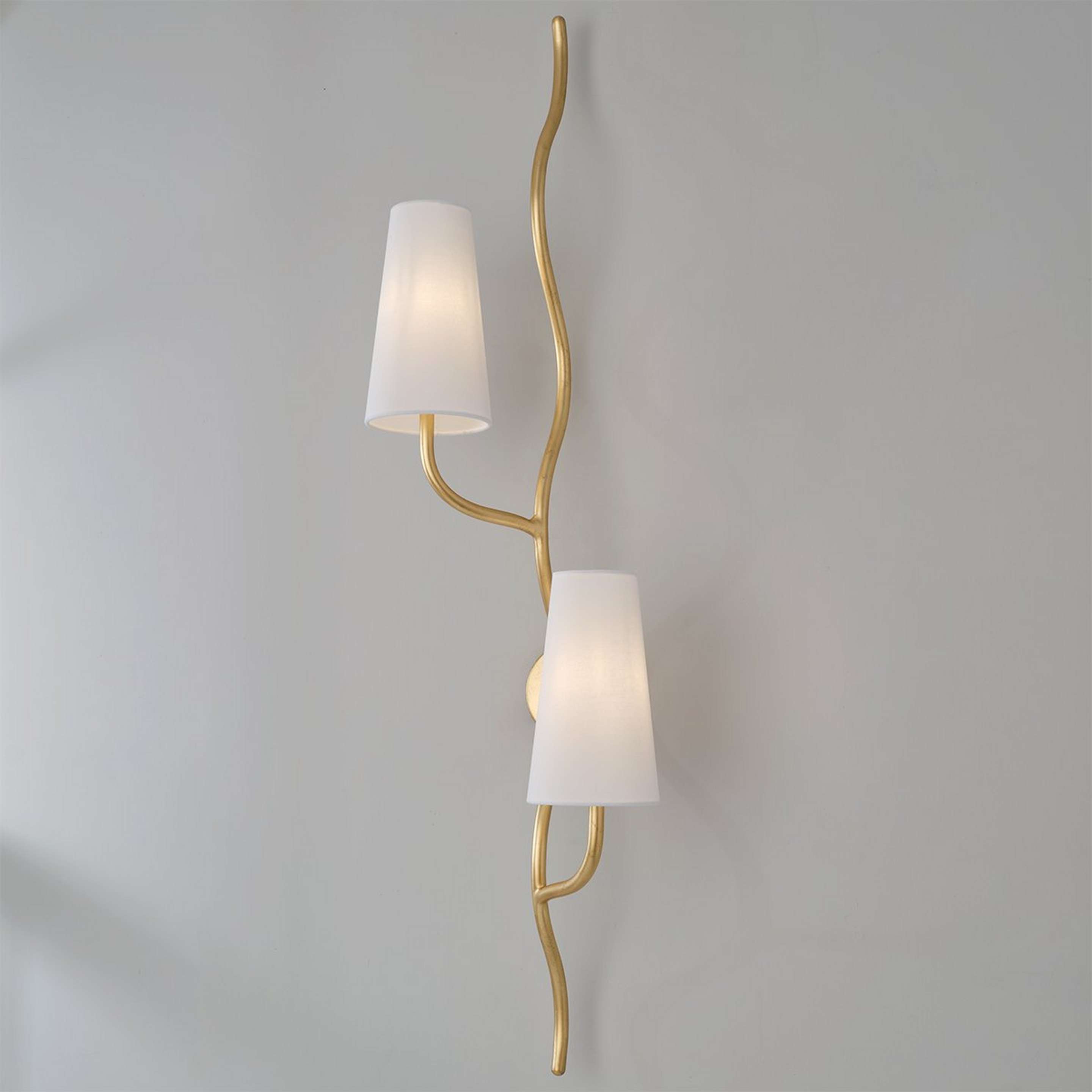 A Mindi Sconce with Gold / White color