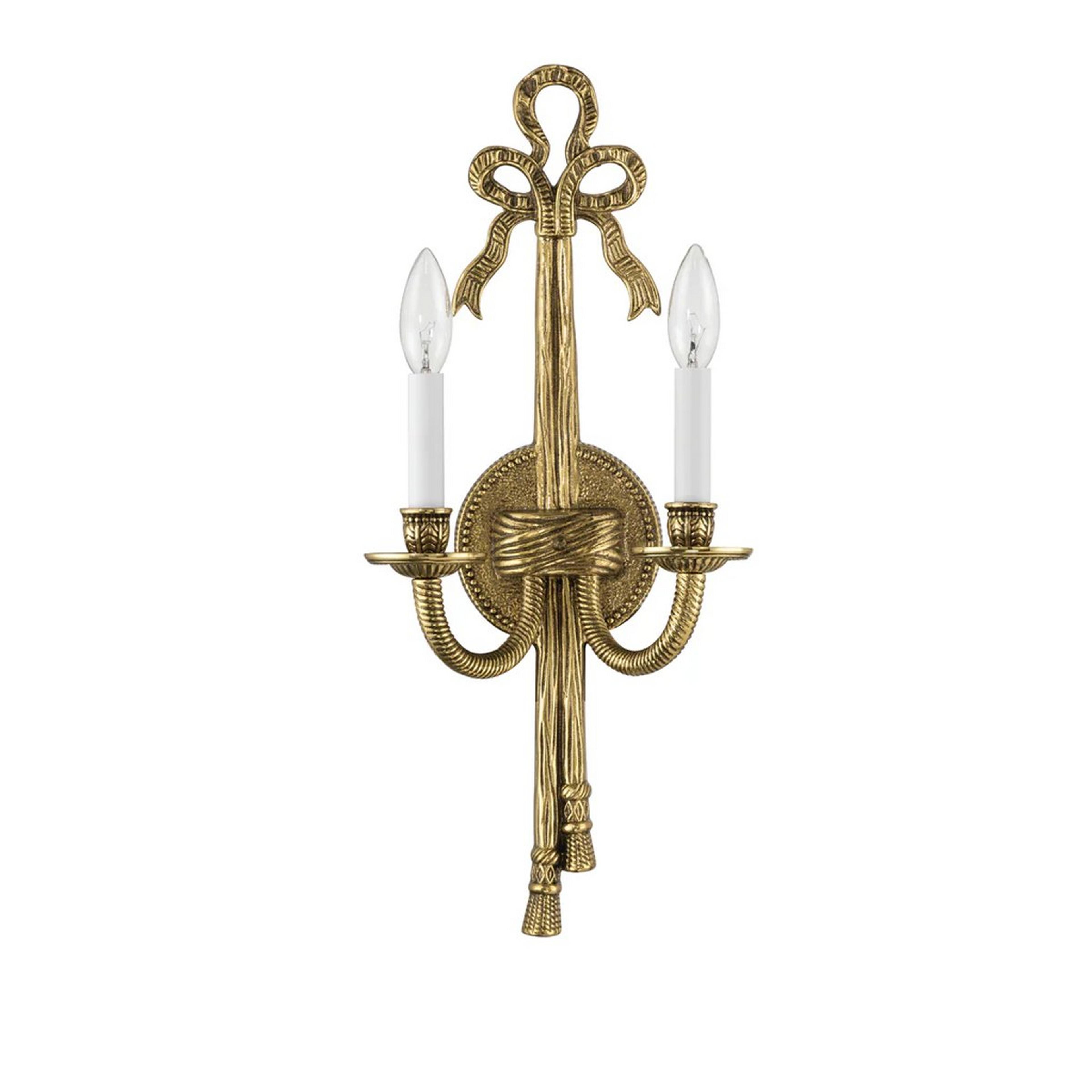 A Celine Sconce with Aged Brass color