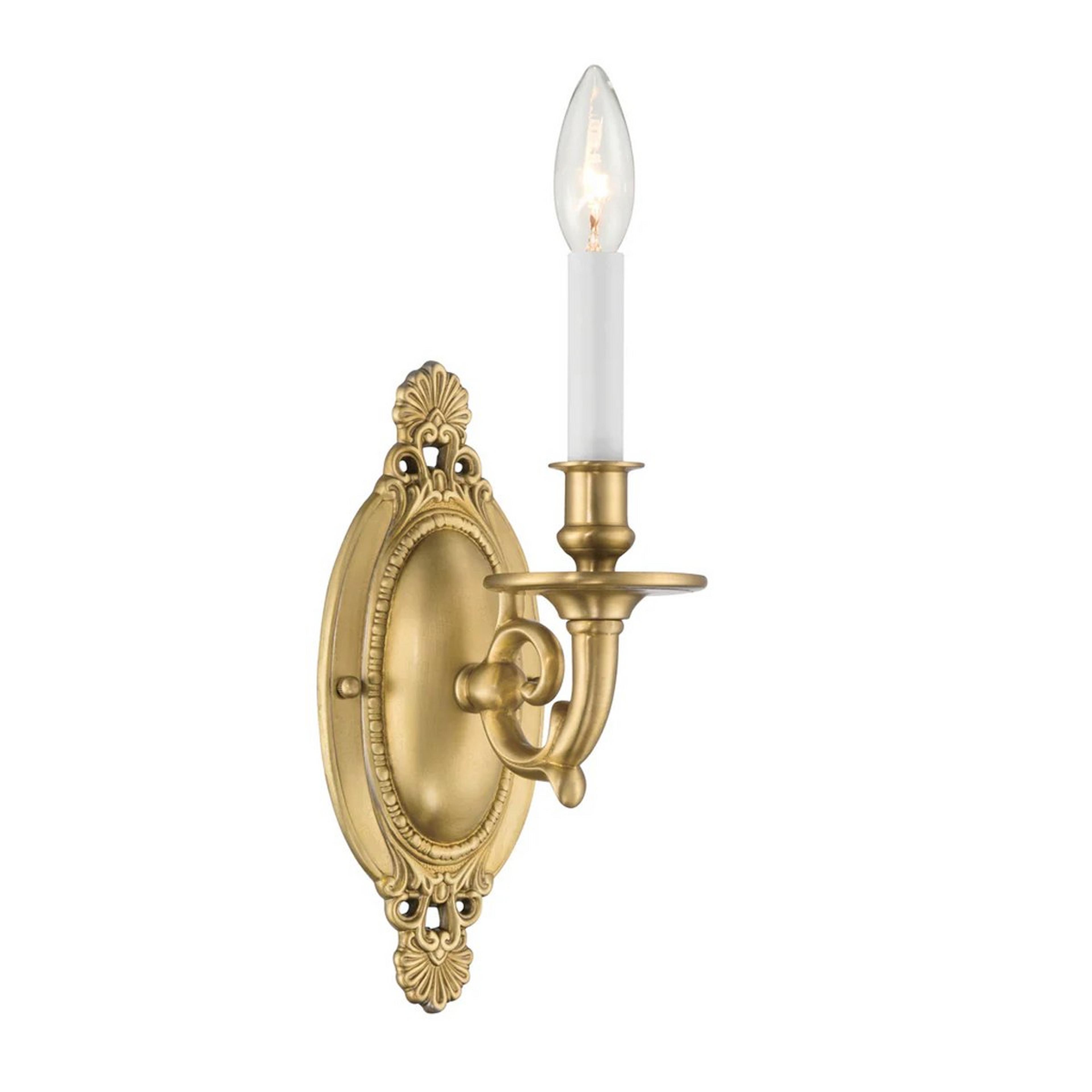 A Watteau Sconce - 1 Light with Brass color