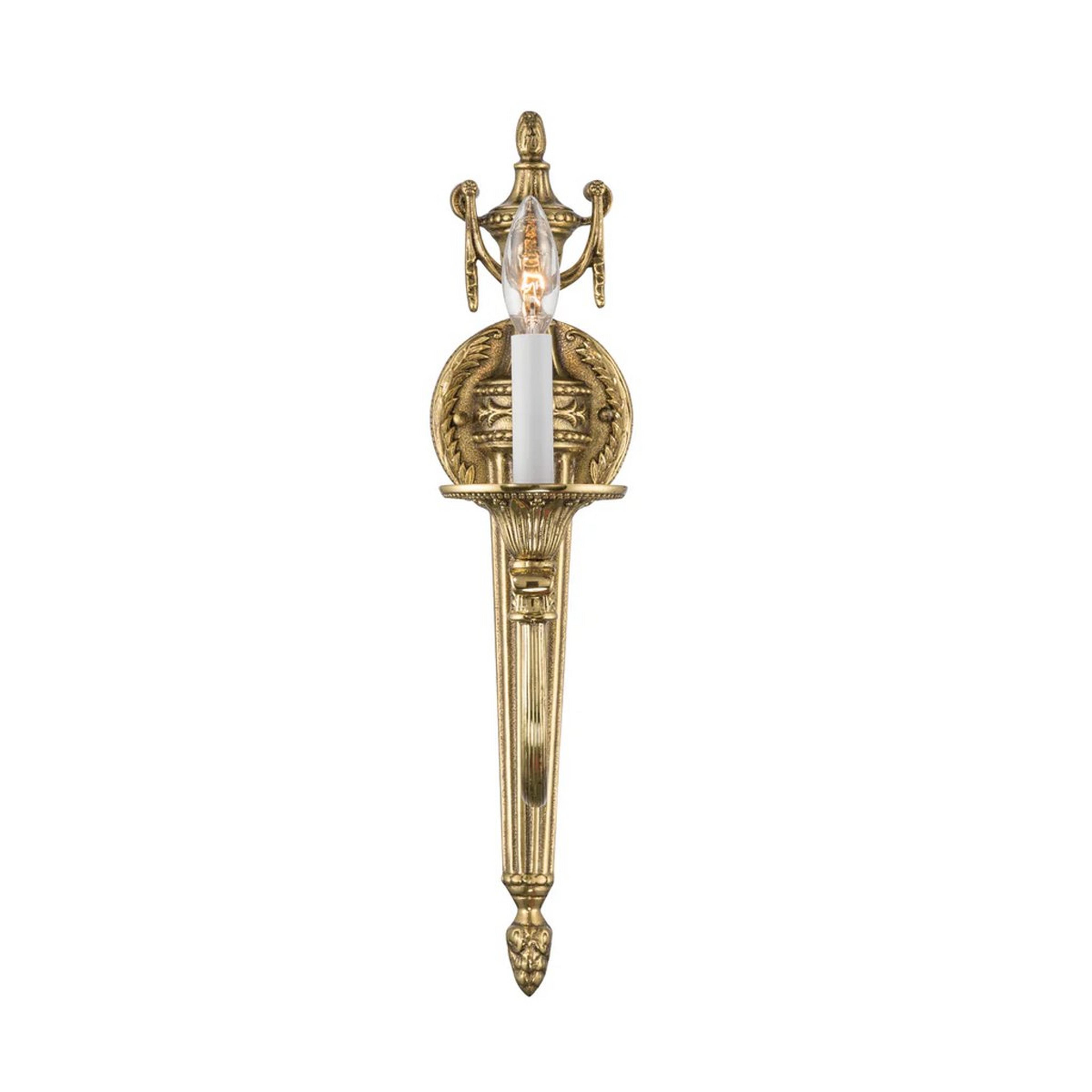 A Lancret Sconce - 1 Light with Brass color