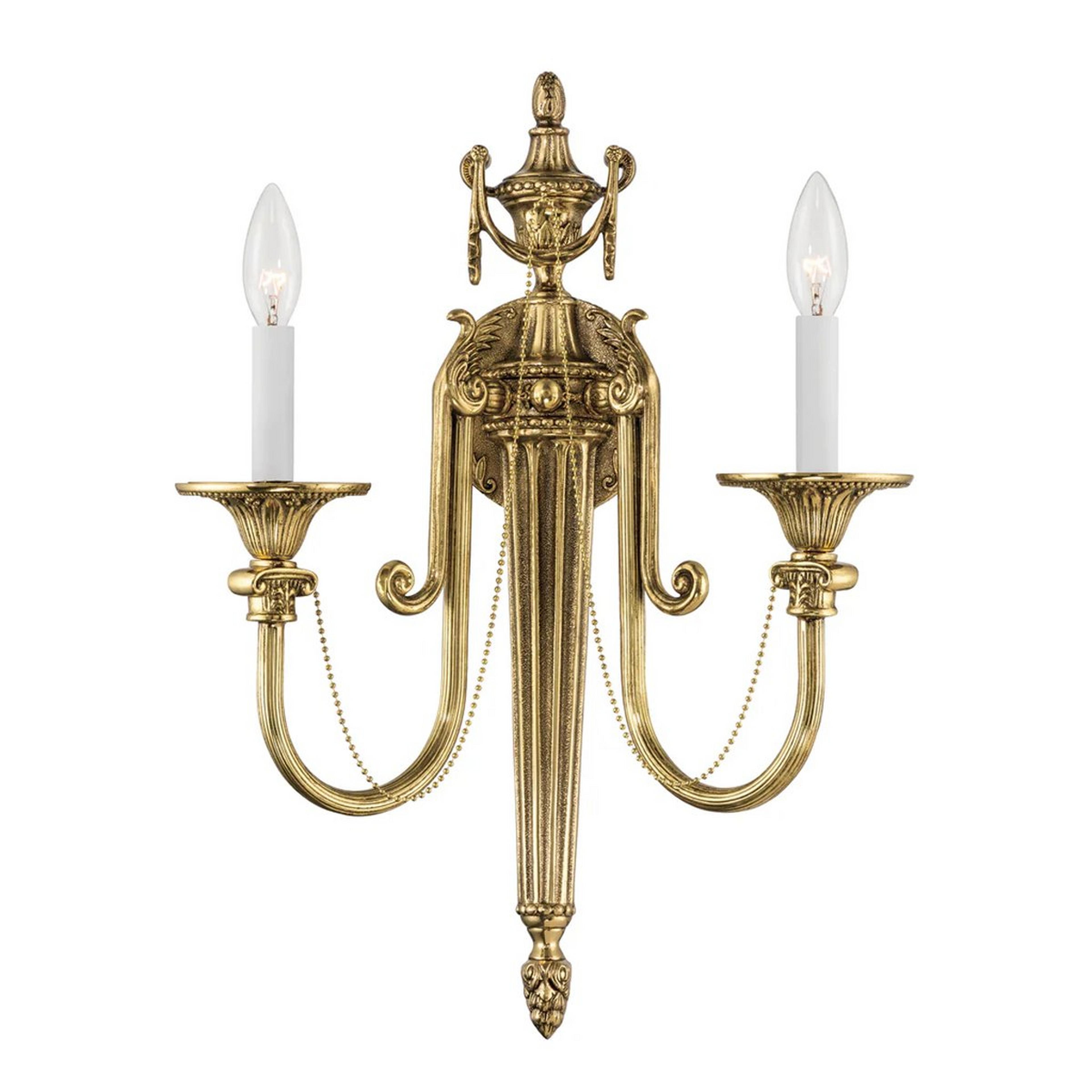 A Lancret Sconce - 2 Light with Brass color