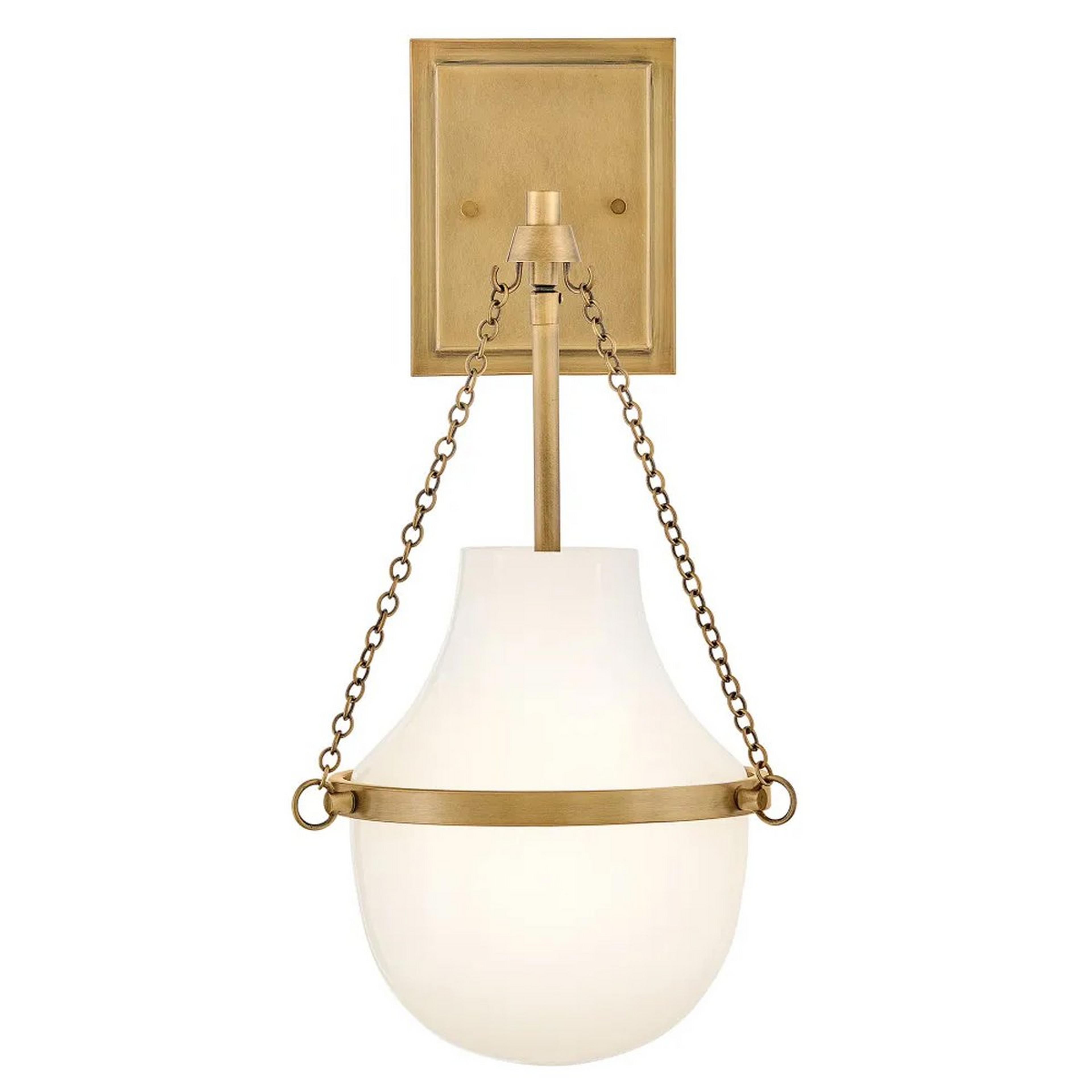 A Martiza Sconce with Brass / Opal Glass color