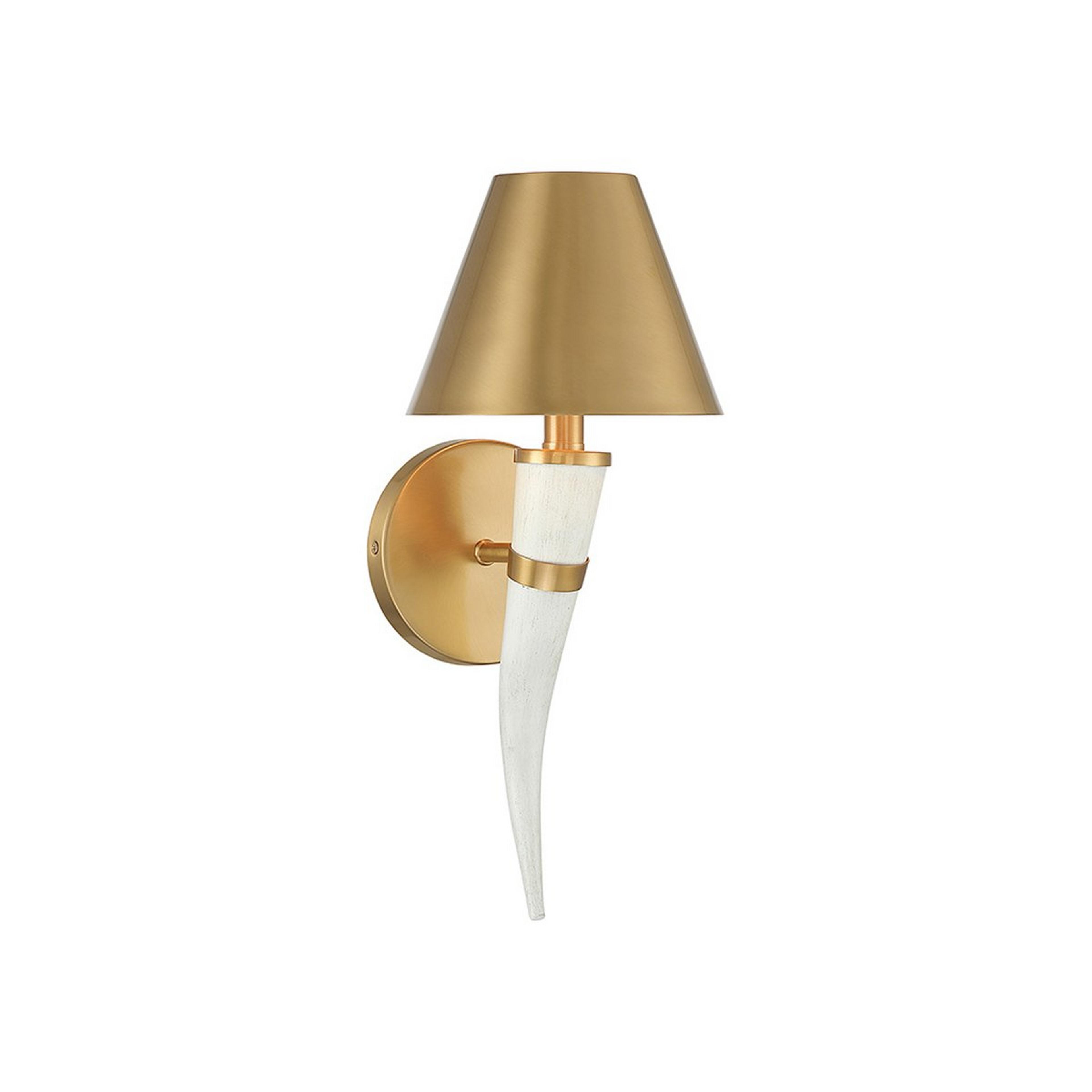 A Dynasty Sconce with Brass / White color