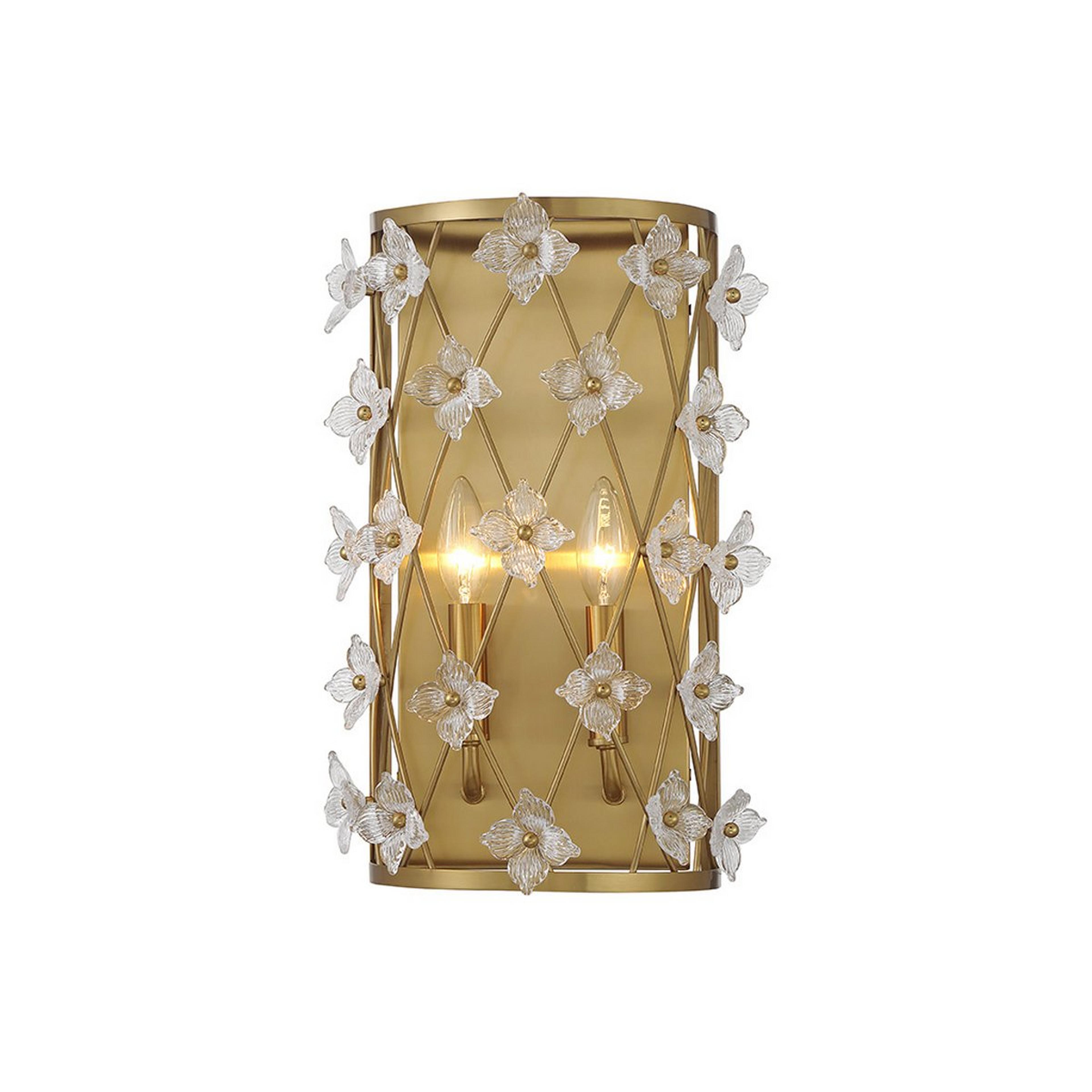 A Treillage Sconce with Brass / Clear Glass color