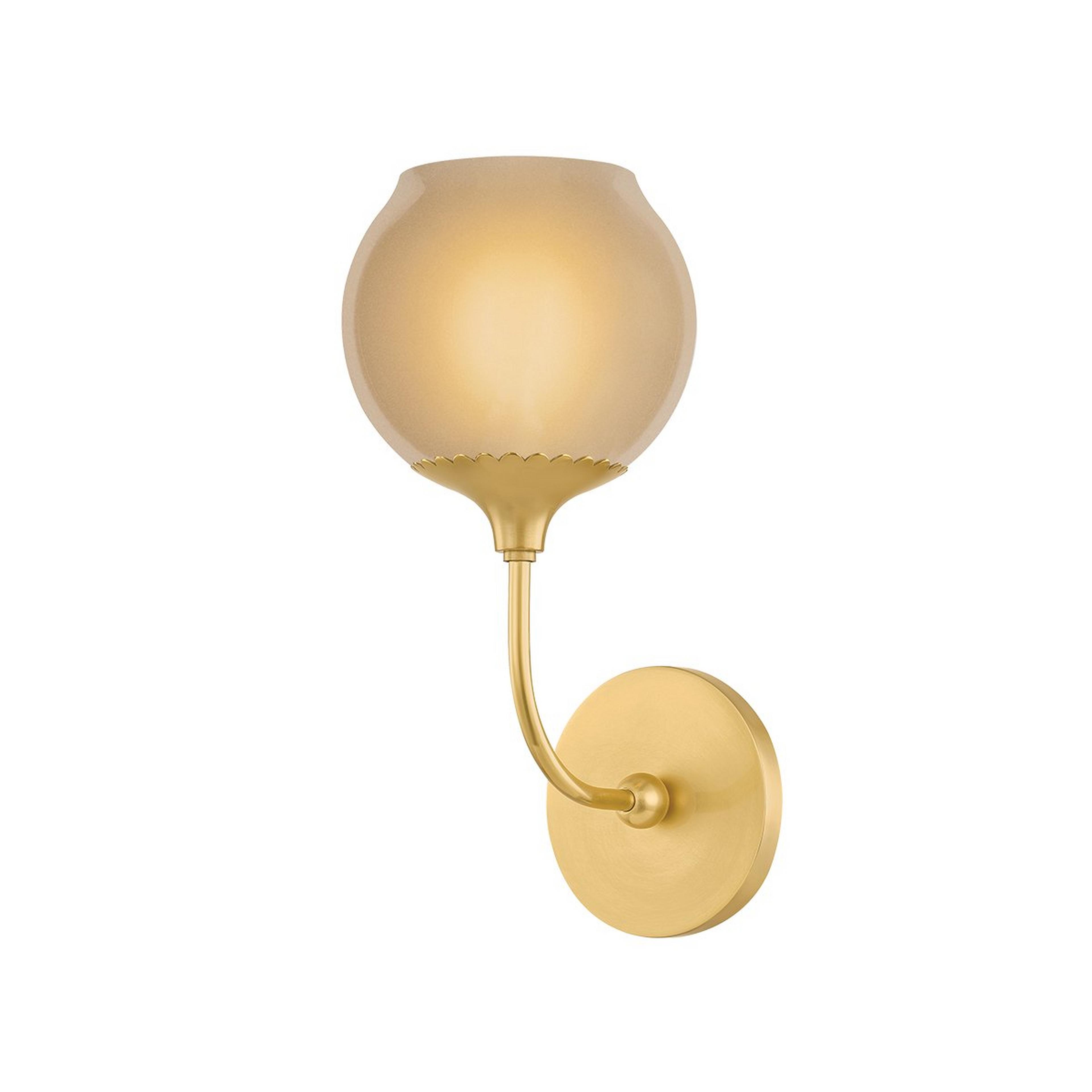 A Omnia Sconce - 1 Light with Aged Brass color