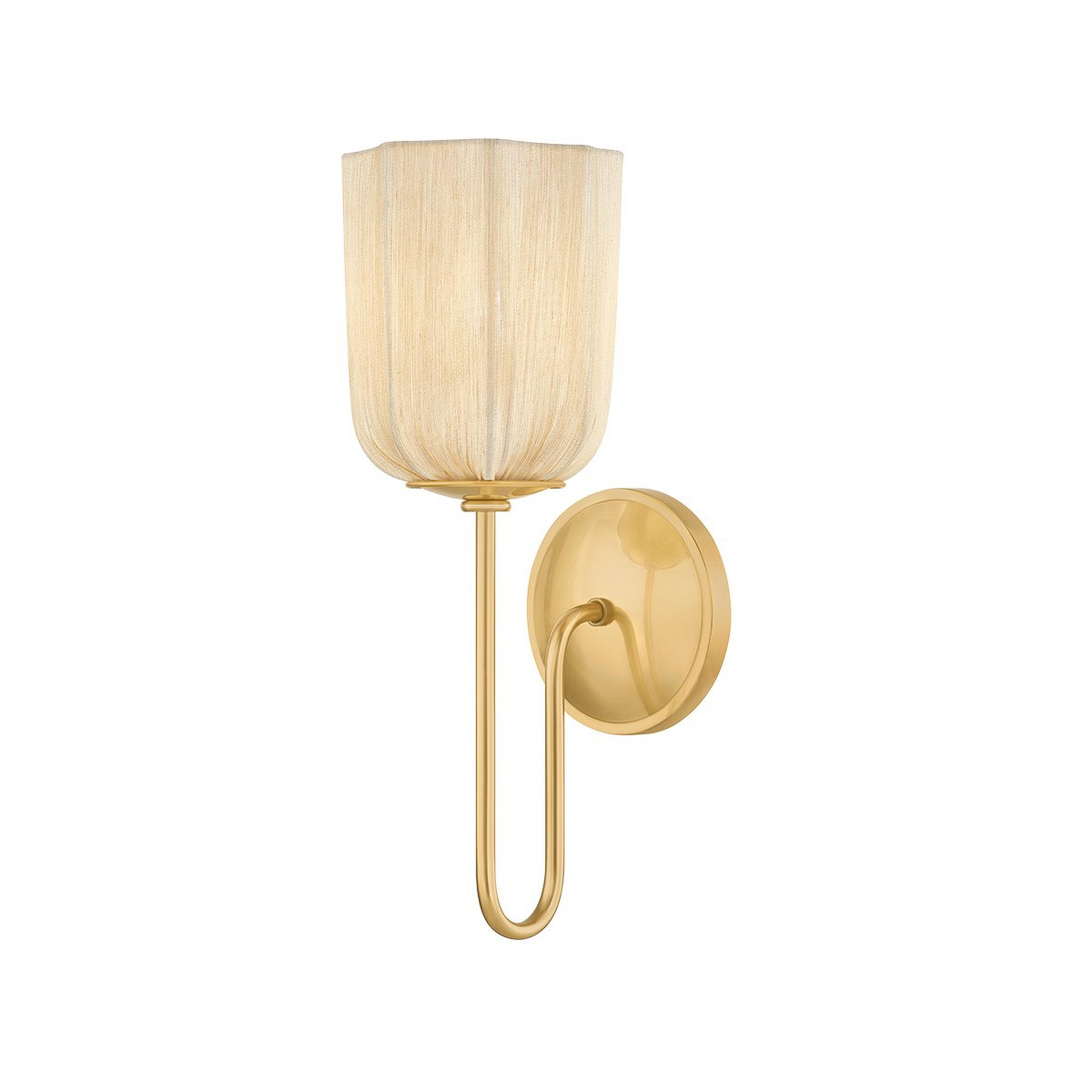A Meredith Sconce with Brass / Beige color