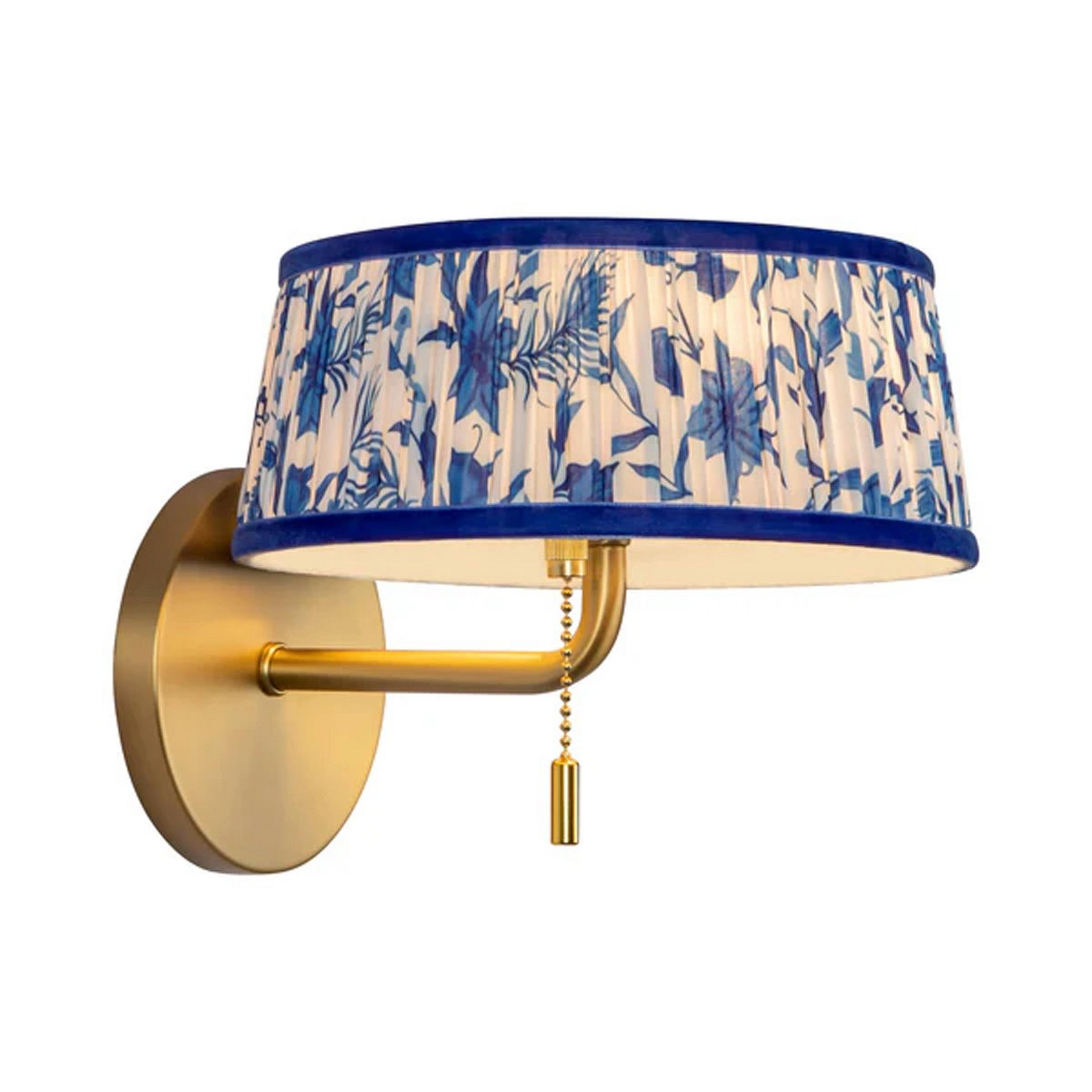 A Delmira Sconce - Wide with Gold / Blue color