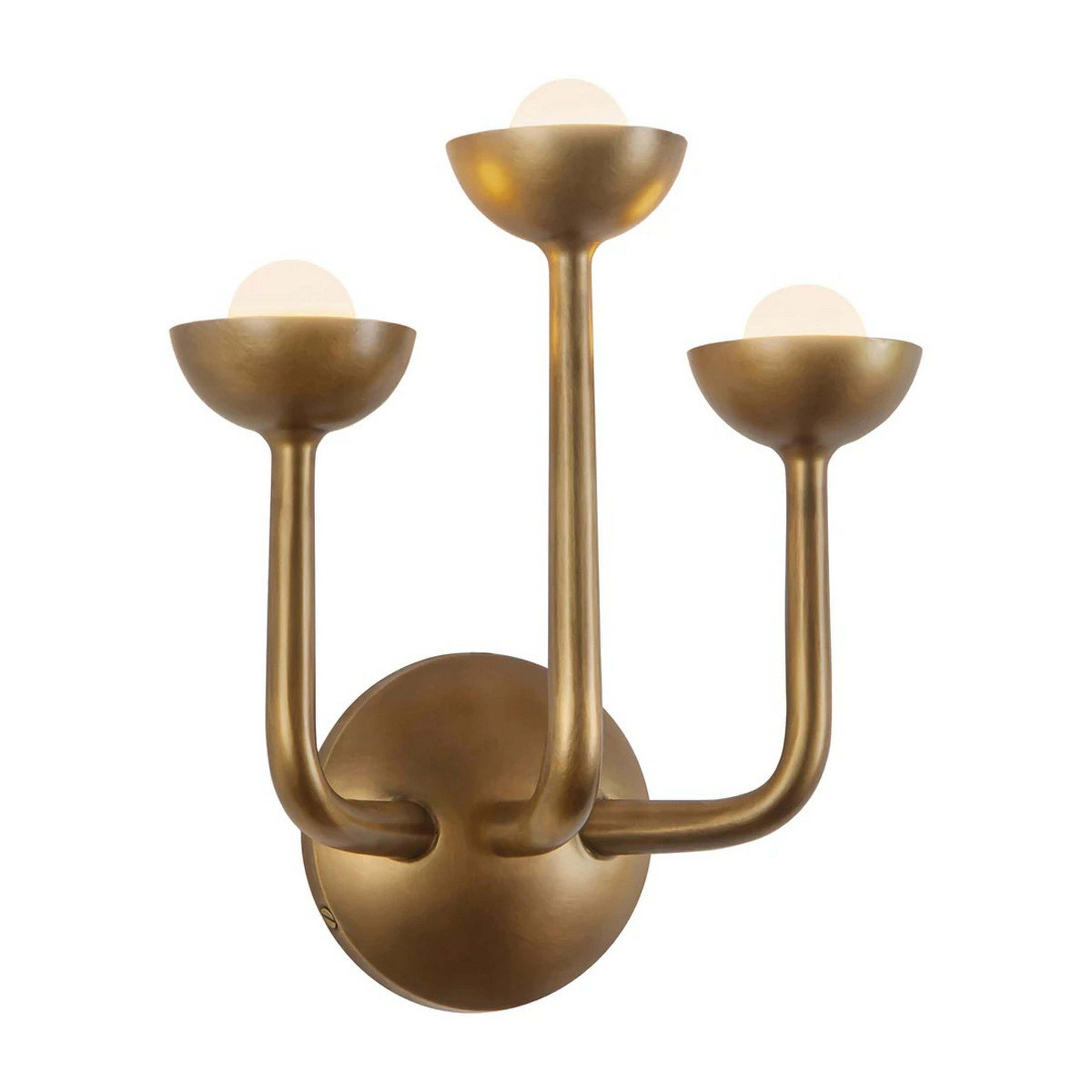 A Stiva LED Sconce with Brass color