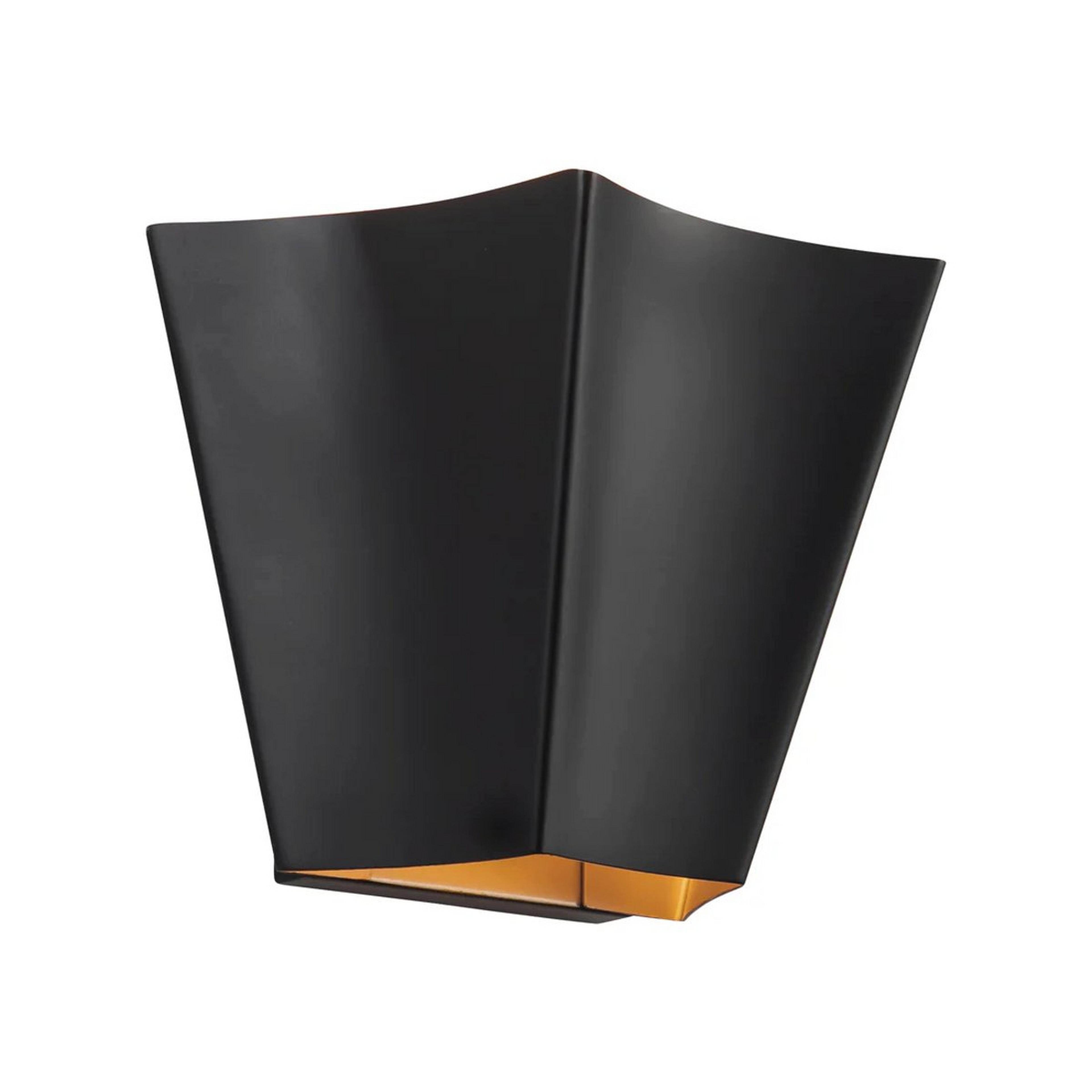 A Corvin Sconce with Matte Black / Gold color