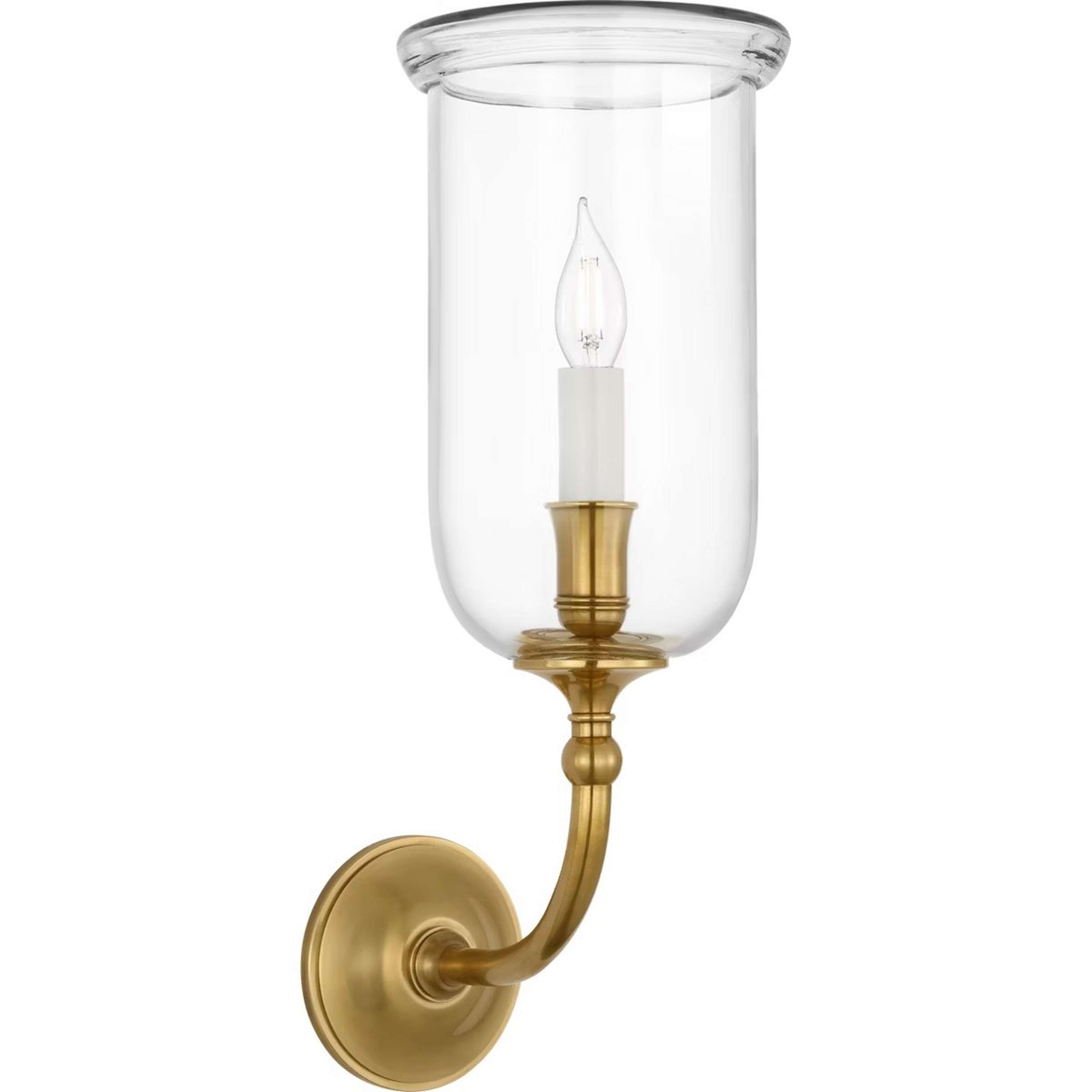 A Amarisse Sconce with Brass / Clear Glass color