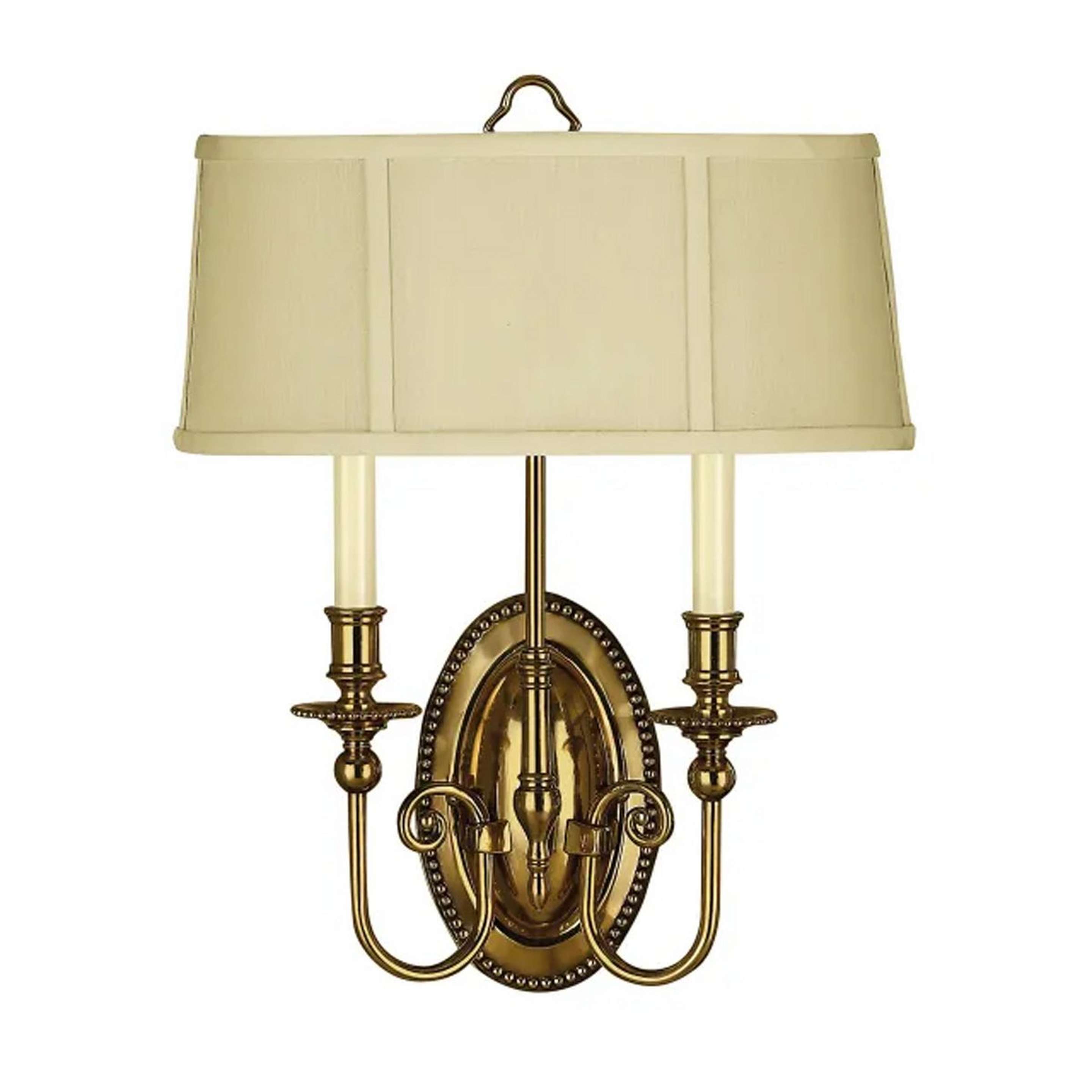 A Fulton Sconce - 2 Light with Burnished Brass color