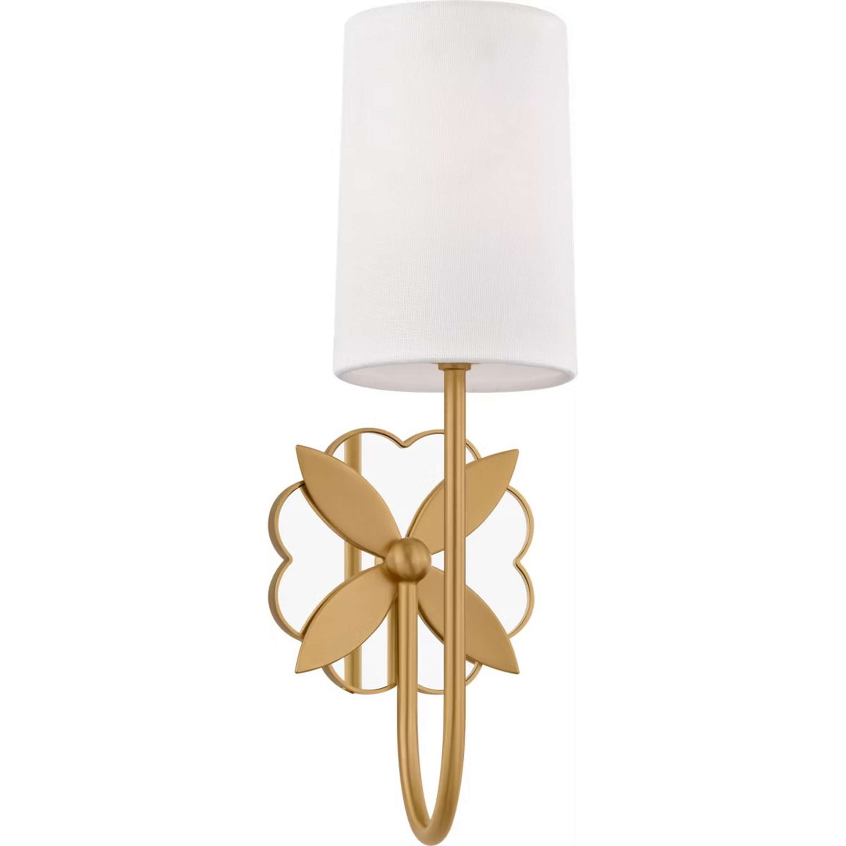 A kate spade new york Spencer Sconce with Brass / Mirror / White color