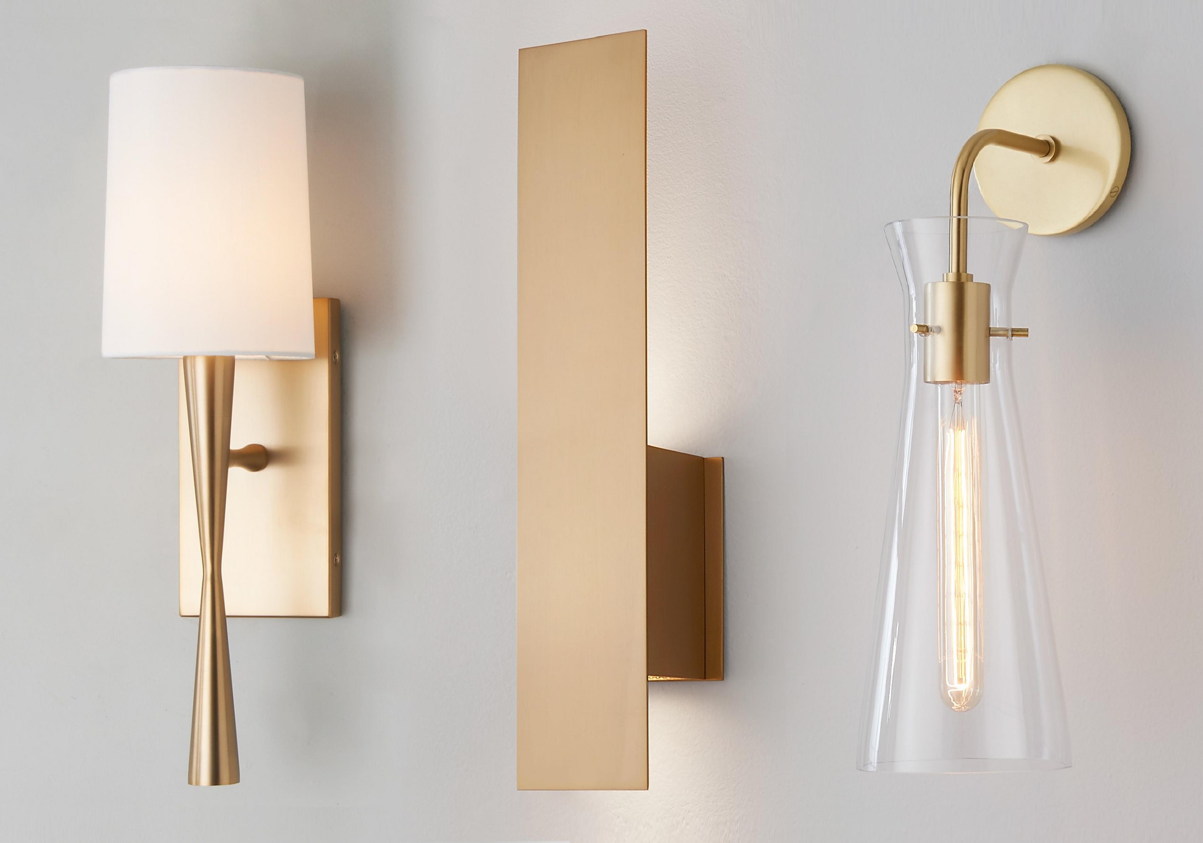 Collection of Sconces on a gray wall