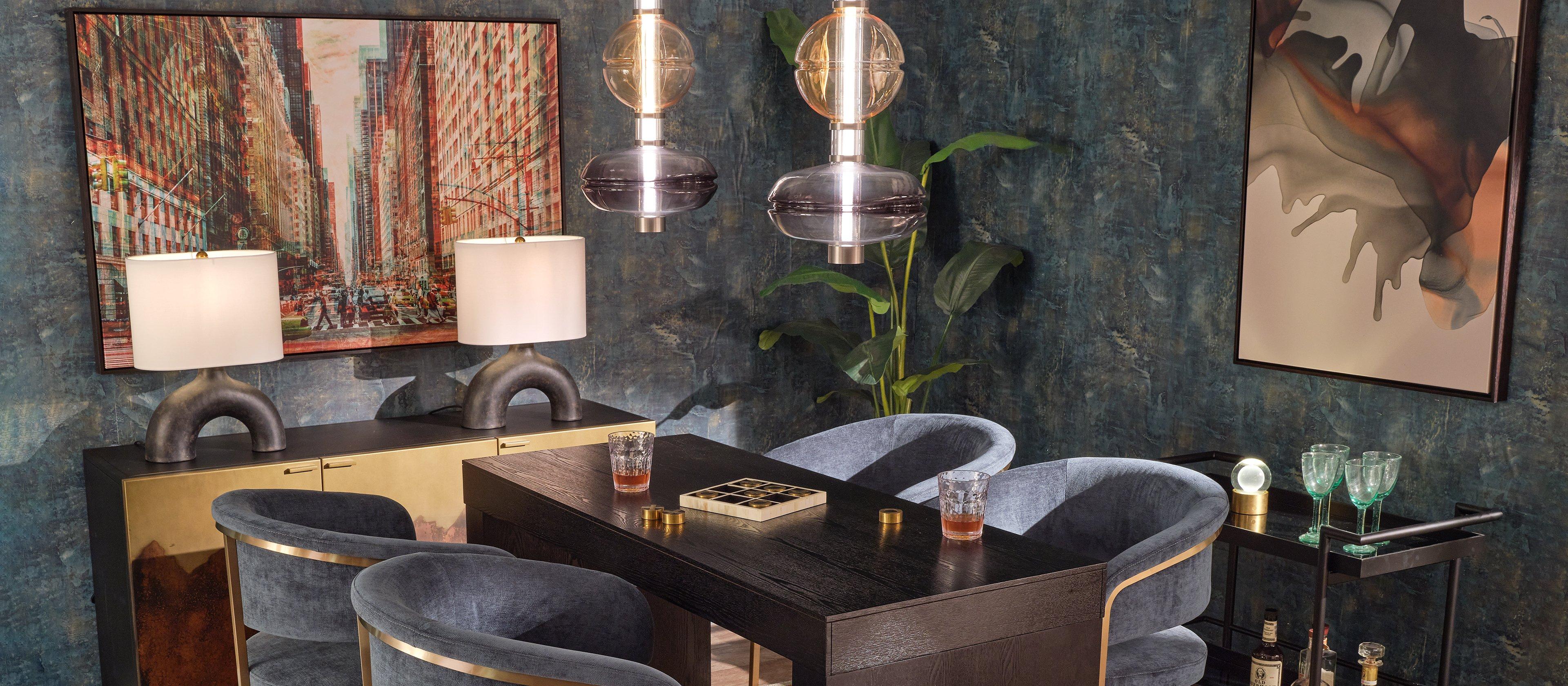 Midcentury Mood Bar Area
