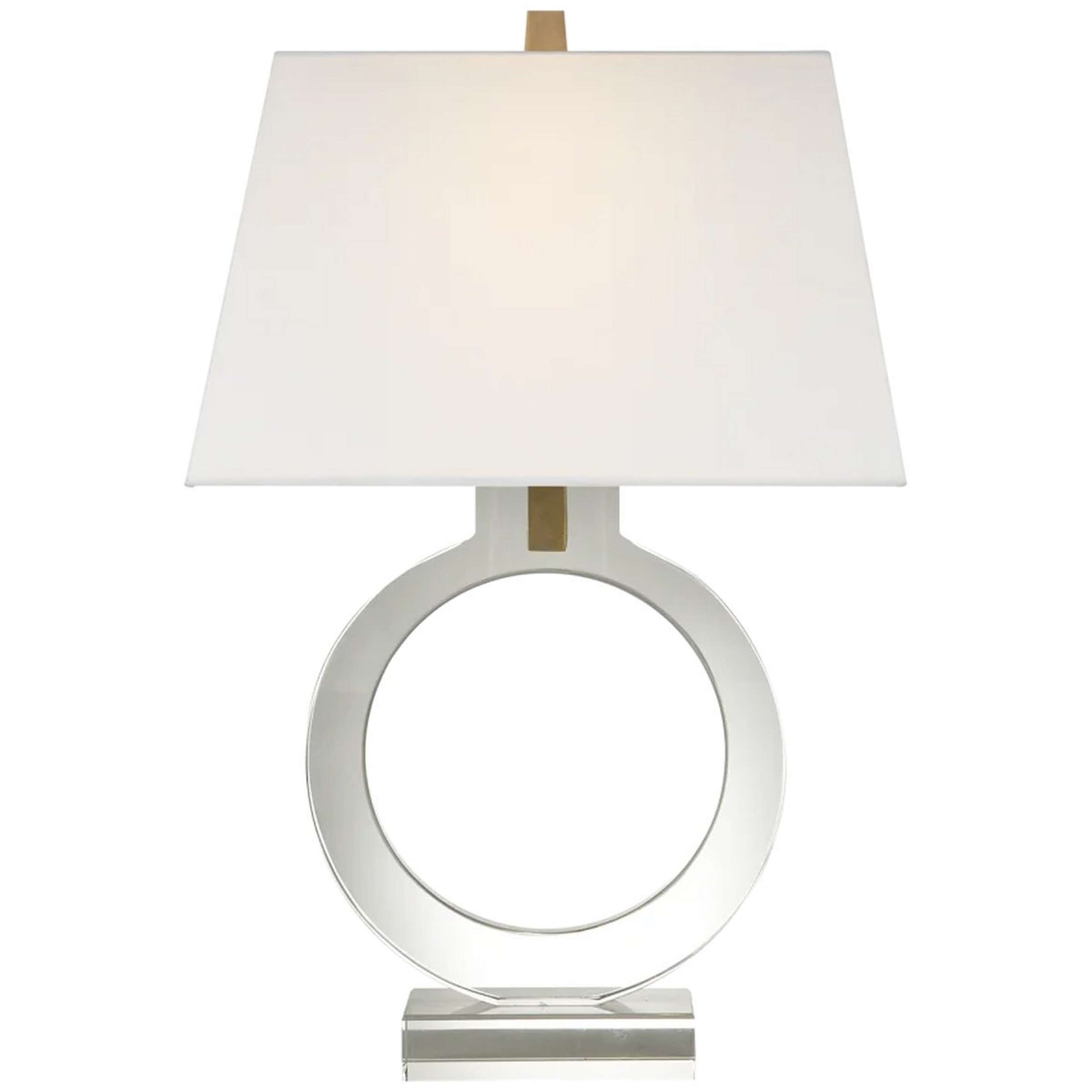 A Keyhole Ring Table Lamp with Crystal color