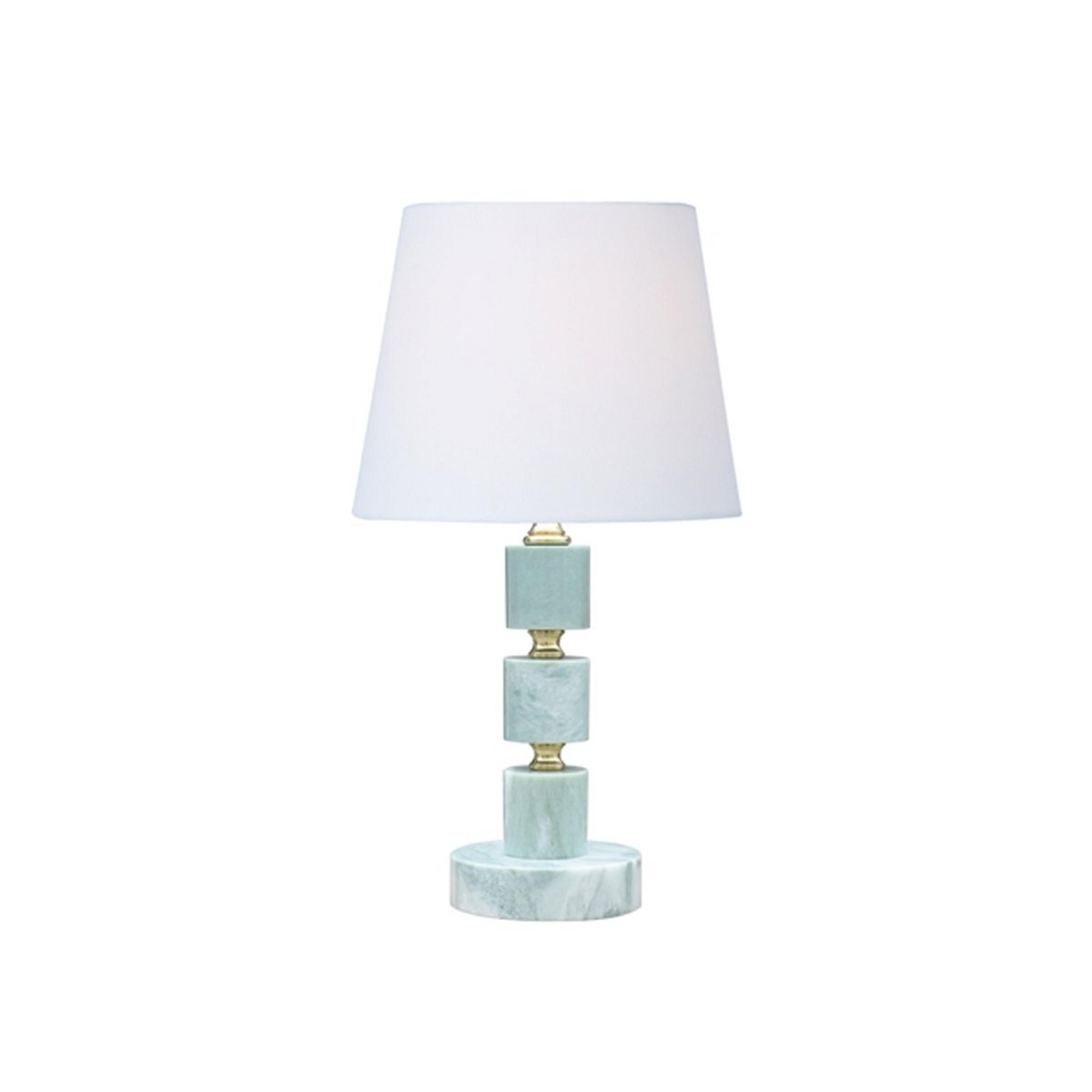 A Geometric Jade Table Lamp with Jade color